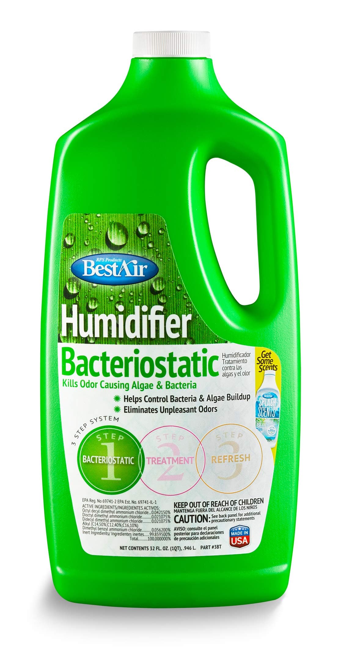 BestAir 3BT-PDQ-6 Original BT Humidifier Bacteriostatic Water Treatment, 32 fl oz, Single Pack