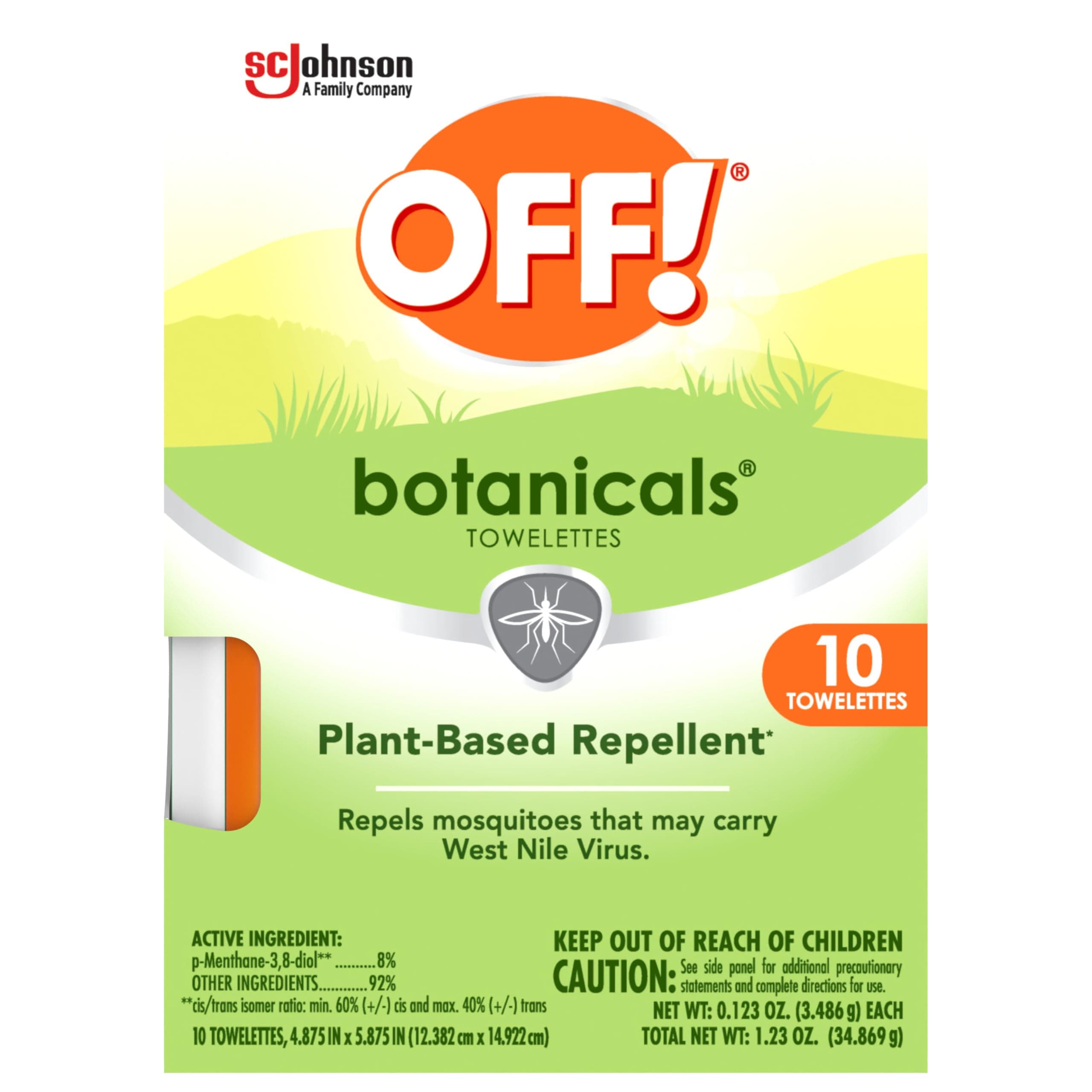 OFF! Botanicals Insect Repellent Towelettes (10 Ct)
