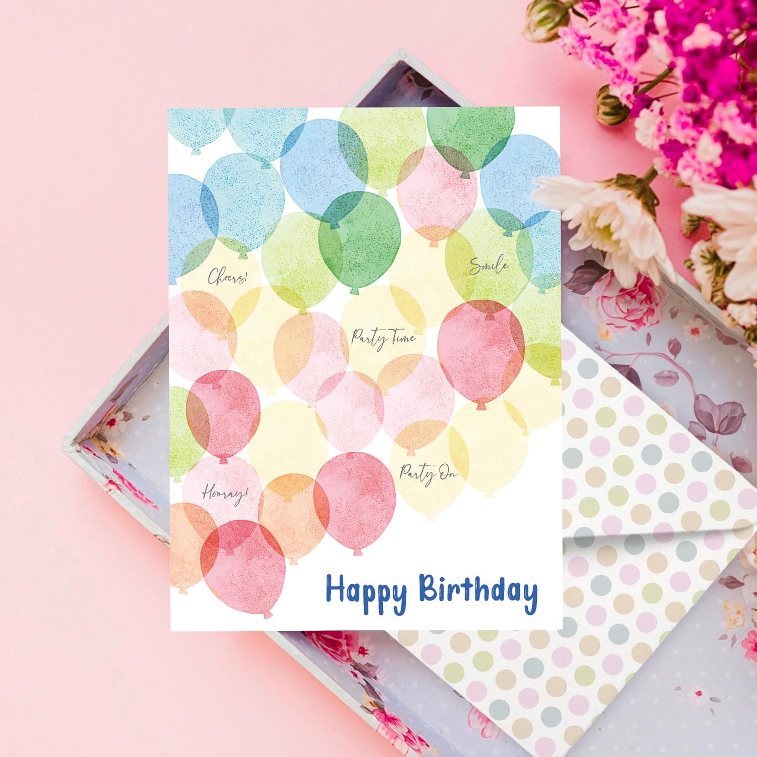 Happy Birthday Greeting Card With Envelope/Birthday Card For Husband And Wife/Birthday Wishes Card/Birthday Card For Friend/Happy Birthday Note Card (1pc) (Cardstock) (Multicolour)
