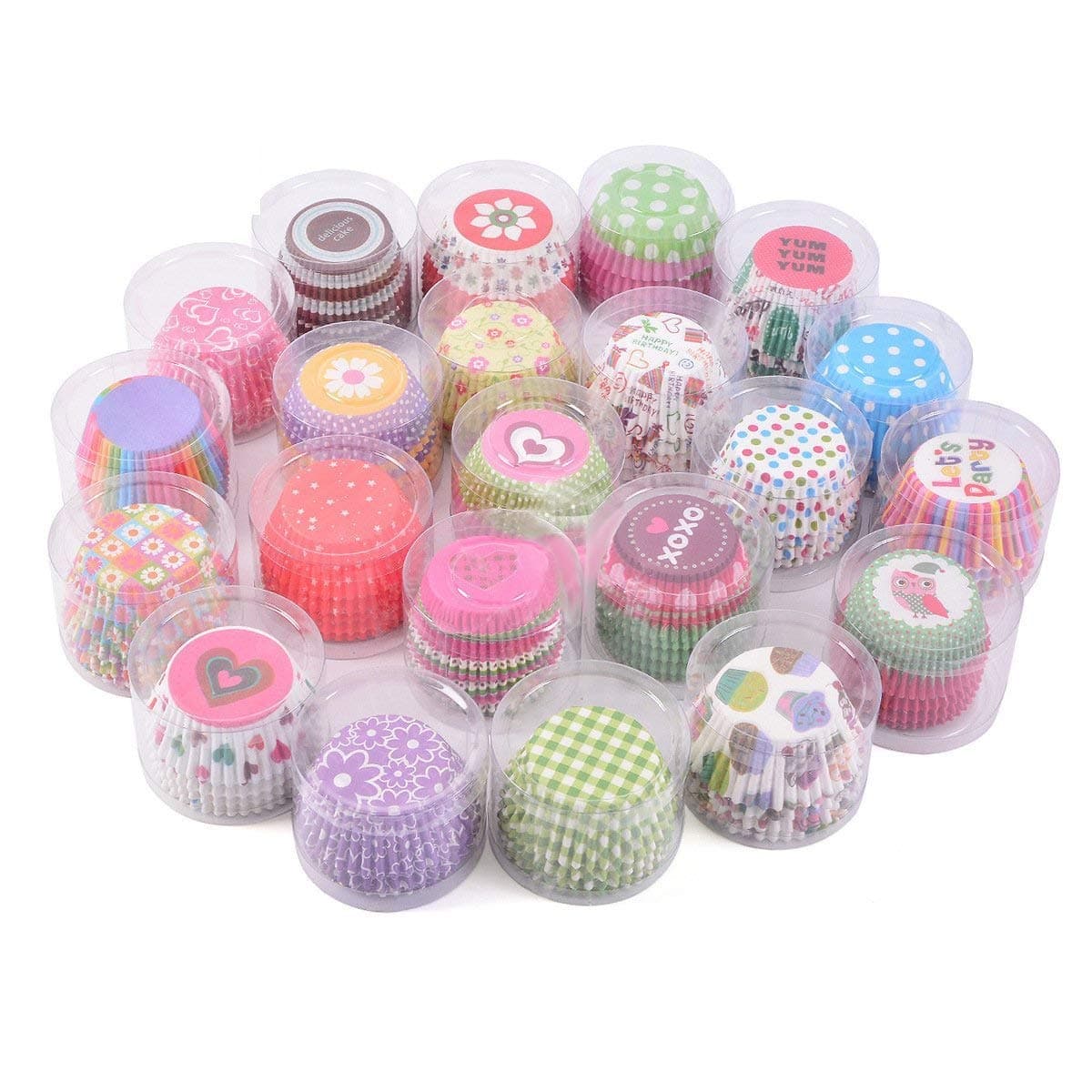 KeysuiCarnival Paper Baking Cases for Cupcakes, Pack of 100