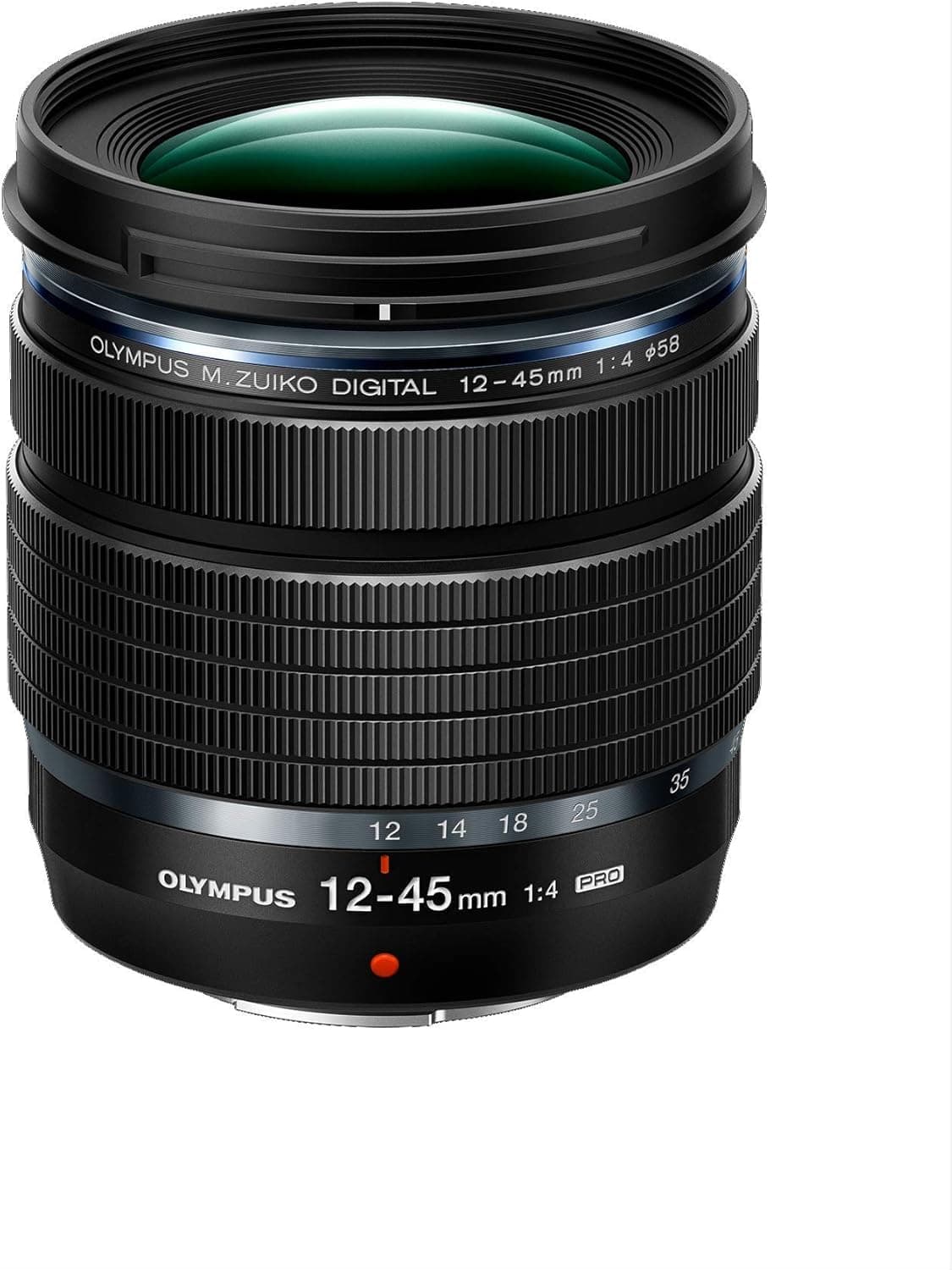 Olympus M.Zuiko Digital ED 12-45mm f/4 PRO Lens, Black (V314090BW000)