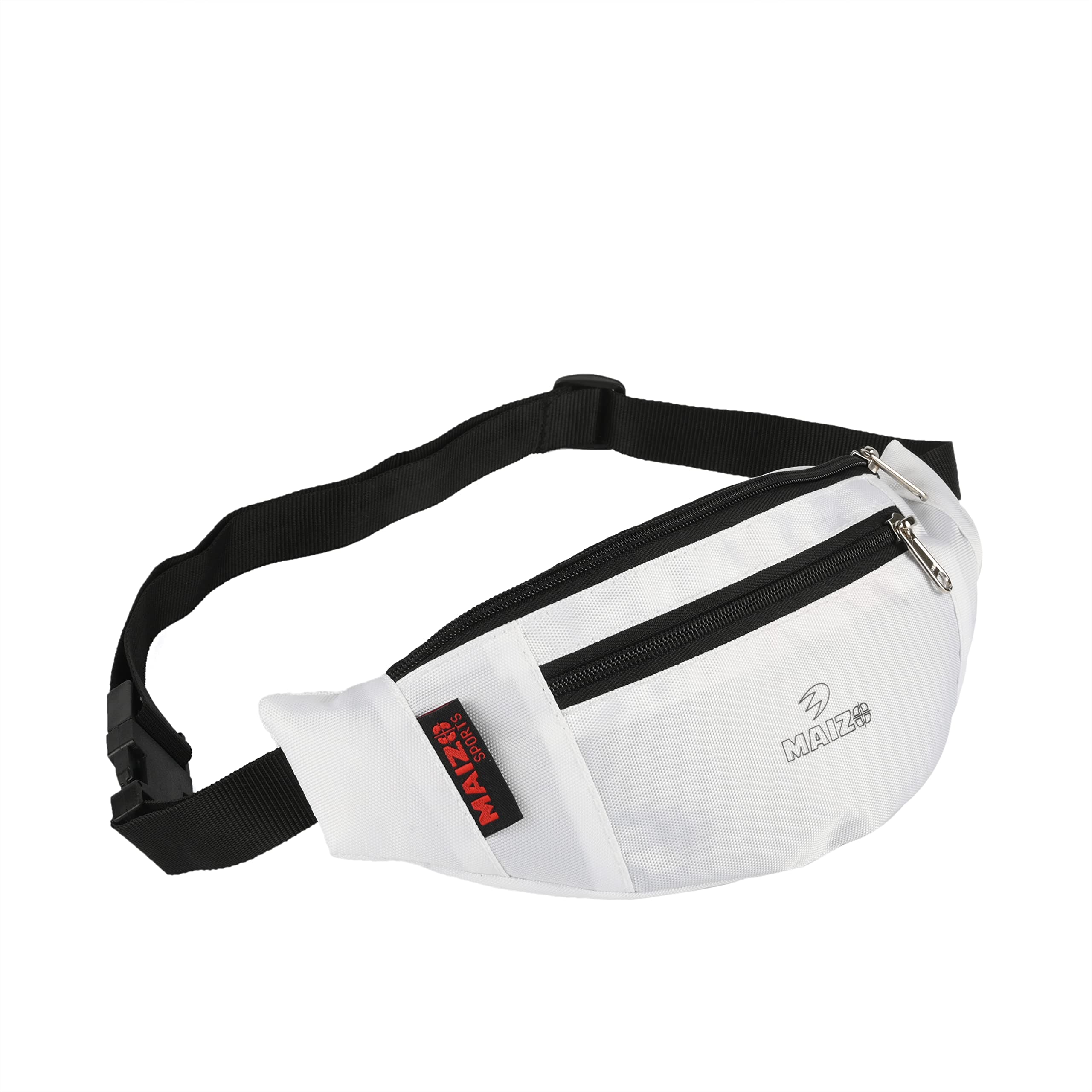 MAIZORegular Waist Bag/Fanny Pack/Shoulder Bag/Small Bag for Boys & Girls (White)