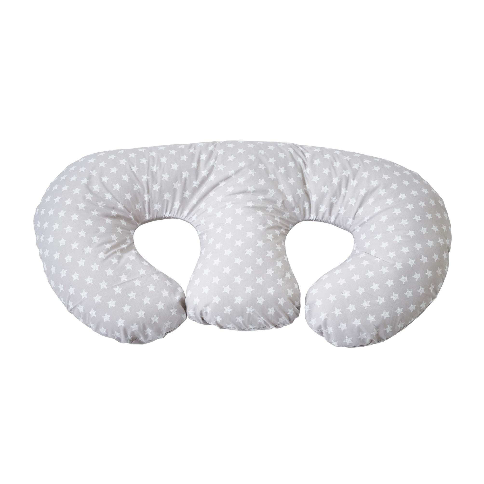 Grey Star Twin Maternity and Nursing Pillow for Support, Breast Feeding, Bottle Feeding with Removable Washable Cover