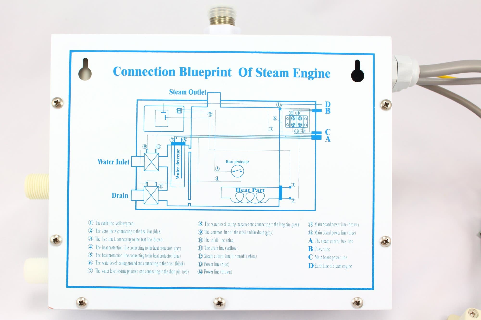 PS001 2KW Steam Generator with Terminal Box BF1102 and BF1103