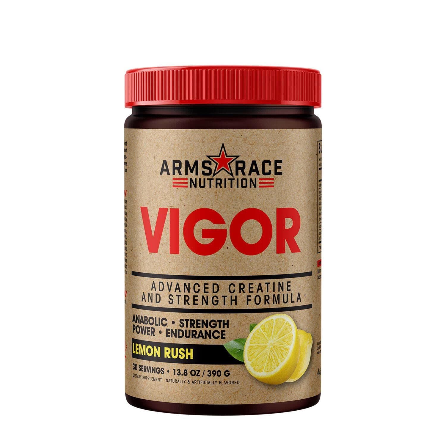 Arms Race Nutrition Vigor Creatine & Strength Formula - Lemon Rush - 13.8 oz.