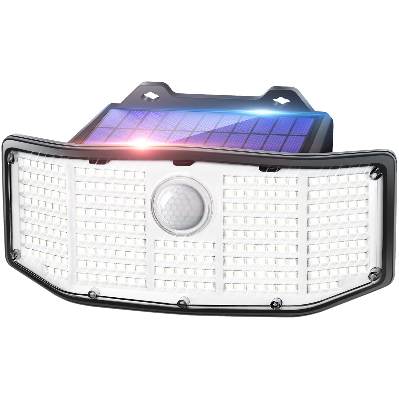 CLAONER Solar Outdoor Lights Motion Sensor - Upgraded 2500Lm Solar Motion Lights Outdoor 252 LED Solar Security Lights IP65 Waterproof Wireless Solar Powered Wall Light for Outside Garage (1 Pack)