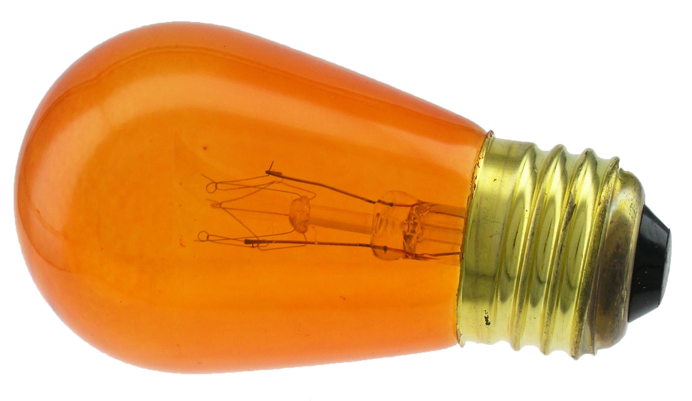 Novelty Light - 11watt S14 Commerical Grade S14 Transparent Color Replacement Bulbs, E27 Medium Base, Clear, 11 Watt, 25 Pack (Amber)