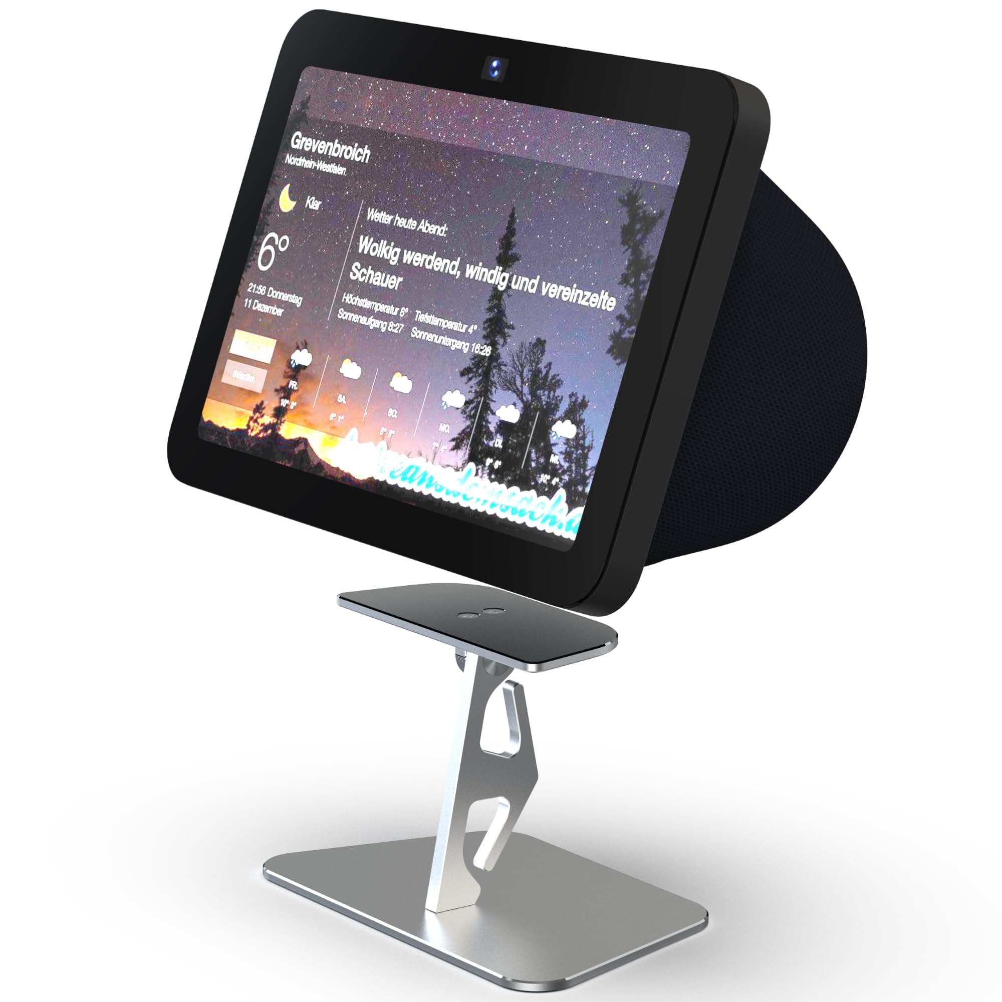 Echo Show 8 (3rd Gen) Stand, Adjustable Metal Stand,Tilt Echo Show 8(3rd Gen) Screen Up and Down,All Made of Aluminum(Silver)