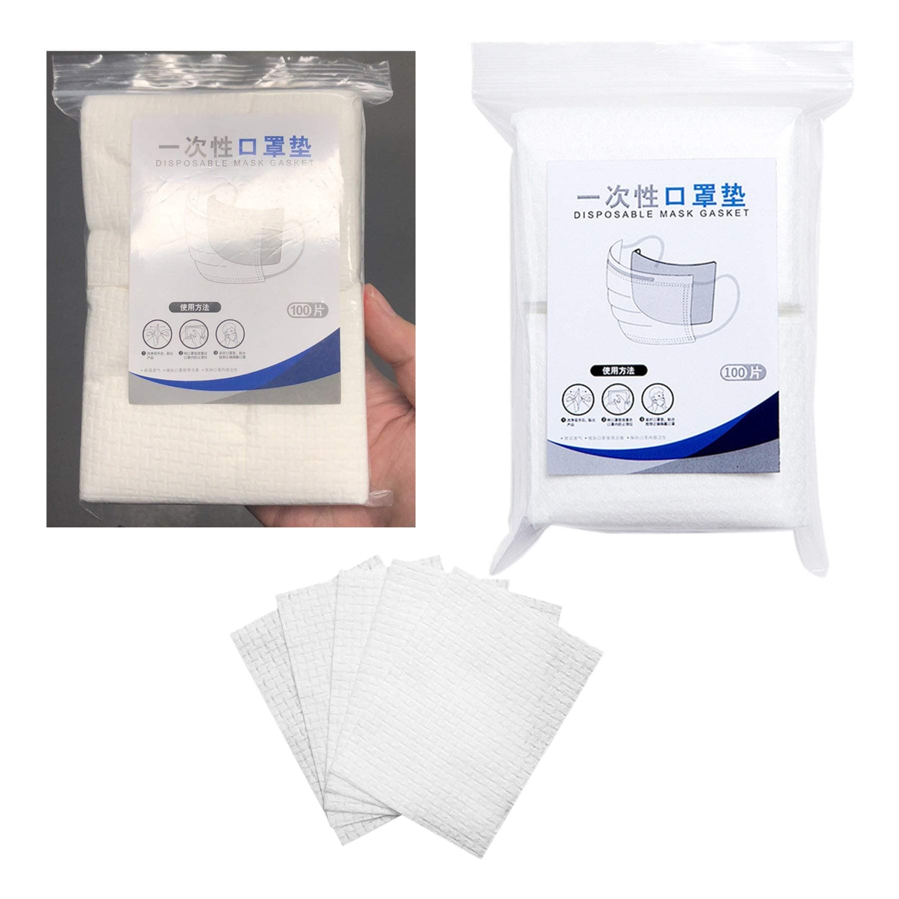 100PCS Cotton Breathing Gasket,Disposable cotton gaskets can be Replaced Cover Filter