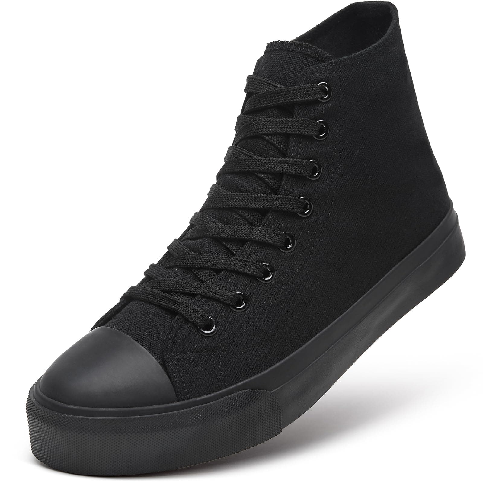 Men's High Top Canvas Sneakers Lace Up Classic Casual Walking Shoes