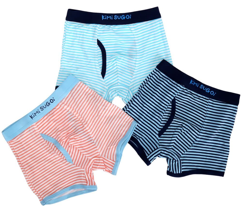 KiMiSUGOi Boys Boxer Briefs of 3 Comfortable Boys Cotton Underwear
