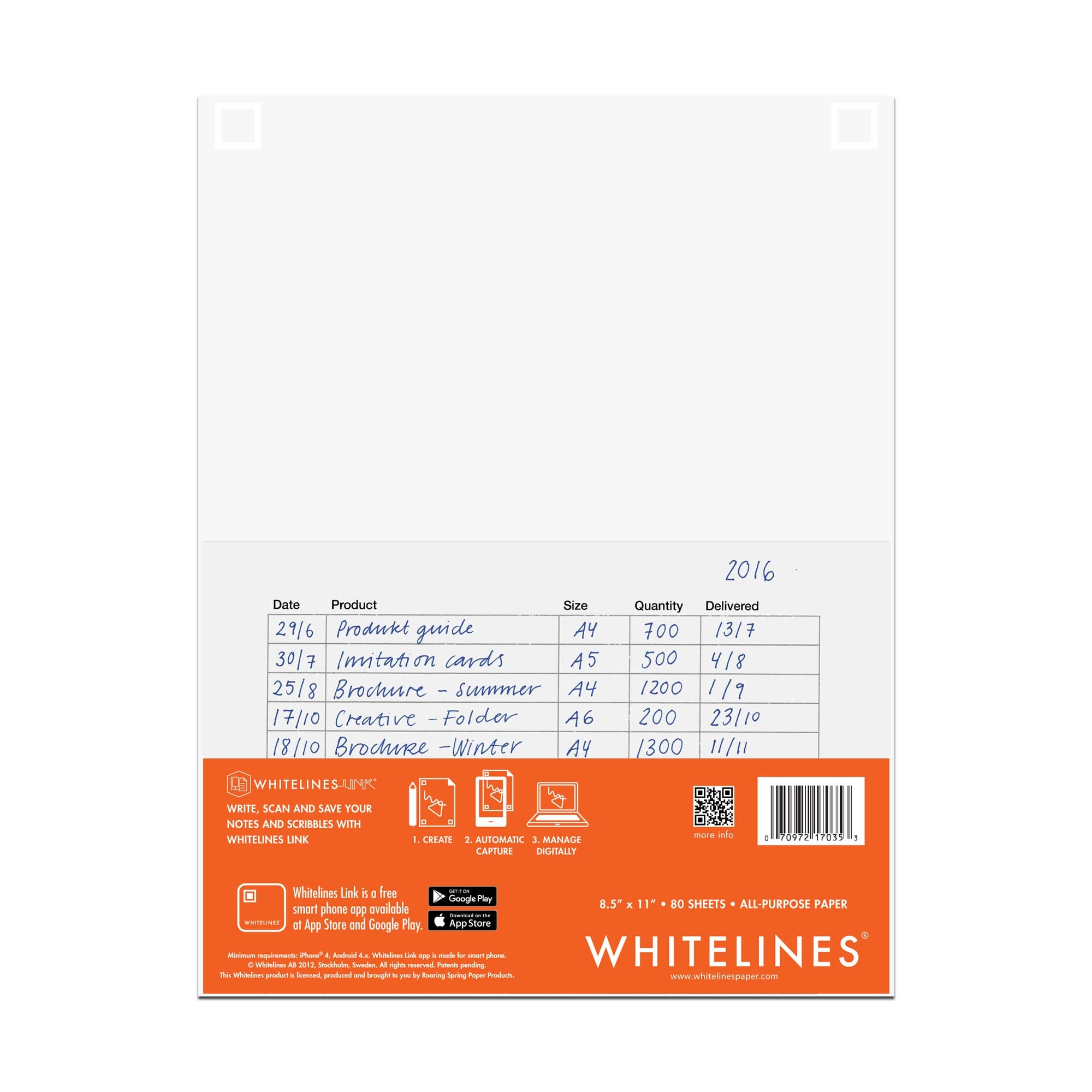 WhiteLines Writing Paper (17035)