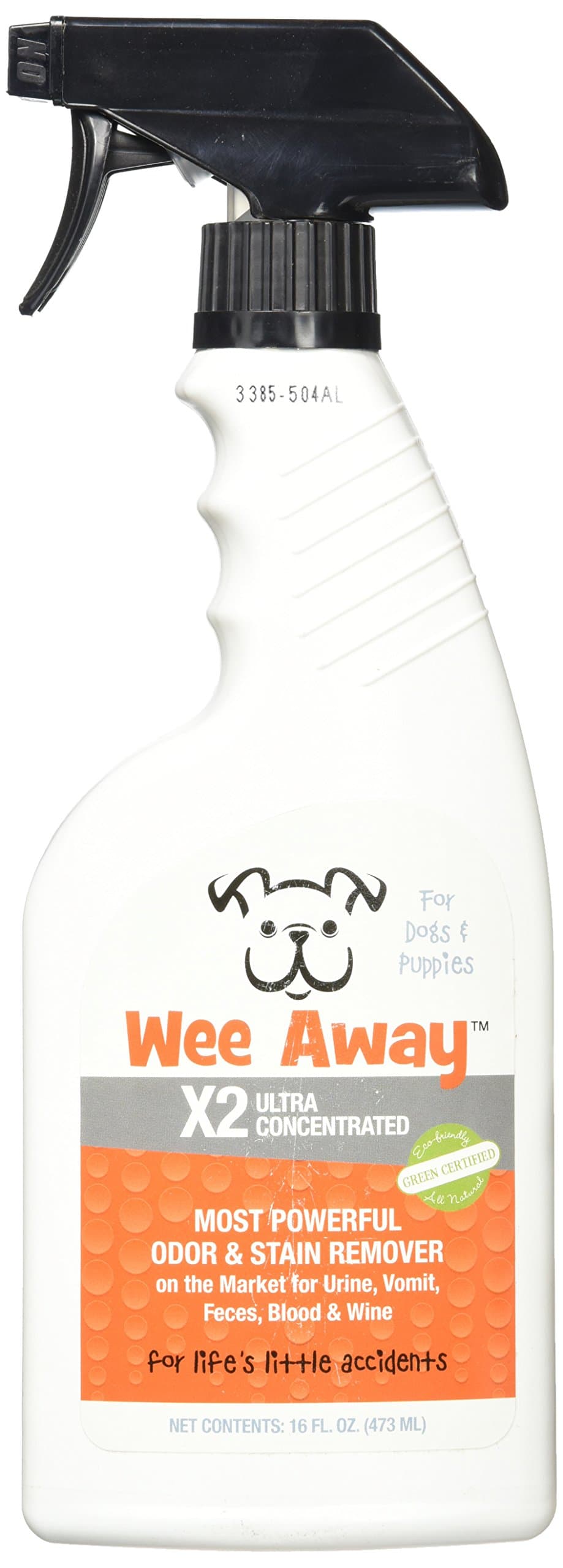 X2 Dog Stain Odor Remover Concentrate Power Formula Pet Dog Spray 16z