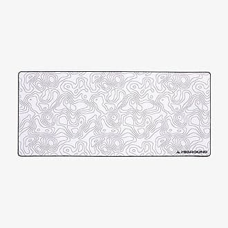 Higround SNOWSTONE XL Topograph Gaming Mousepad, Cool Medium Speed Desk Mousepad, Computer Mouse Mat, Flat Stitched Edge, Full Range of Motion, Non-Slip Rubber Base, Perfect for Gamers & Office Use