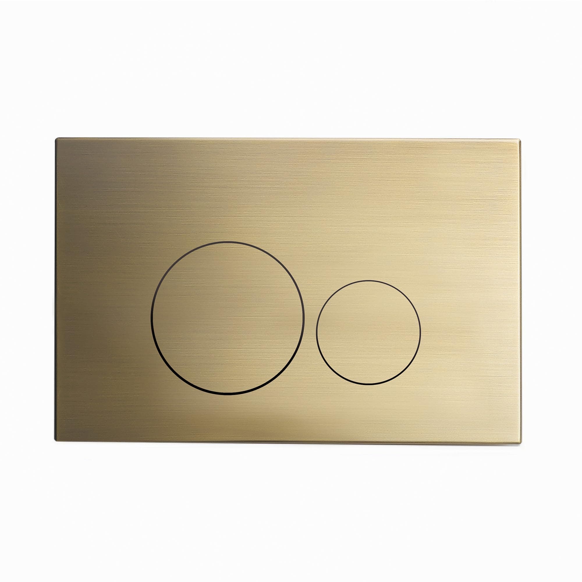 Monaco Wall Mount Actuator Flush Push Button Plate in Brushed Brass