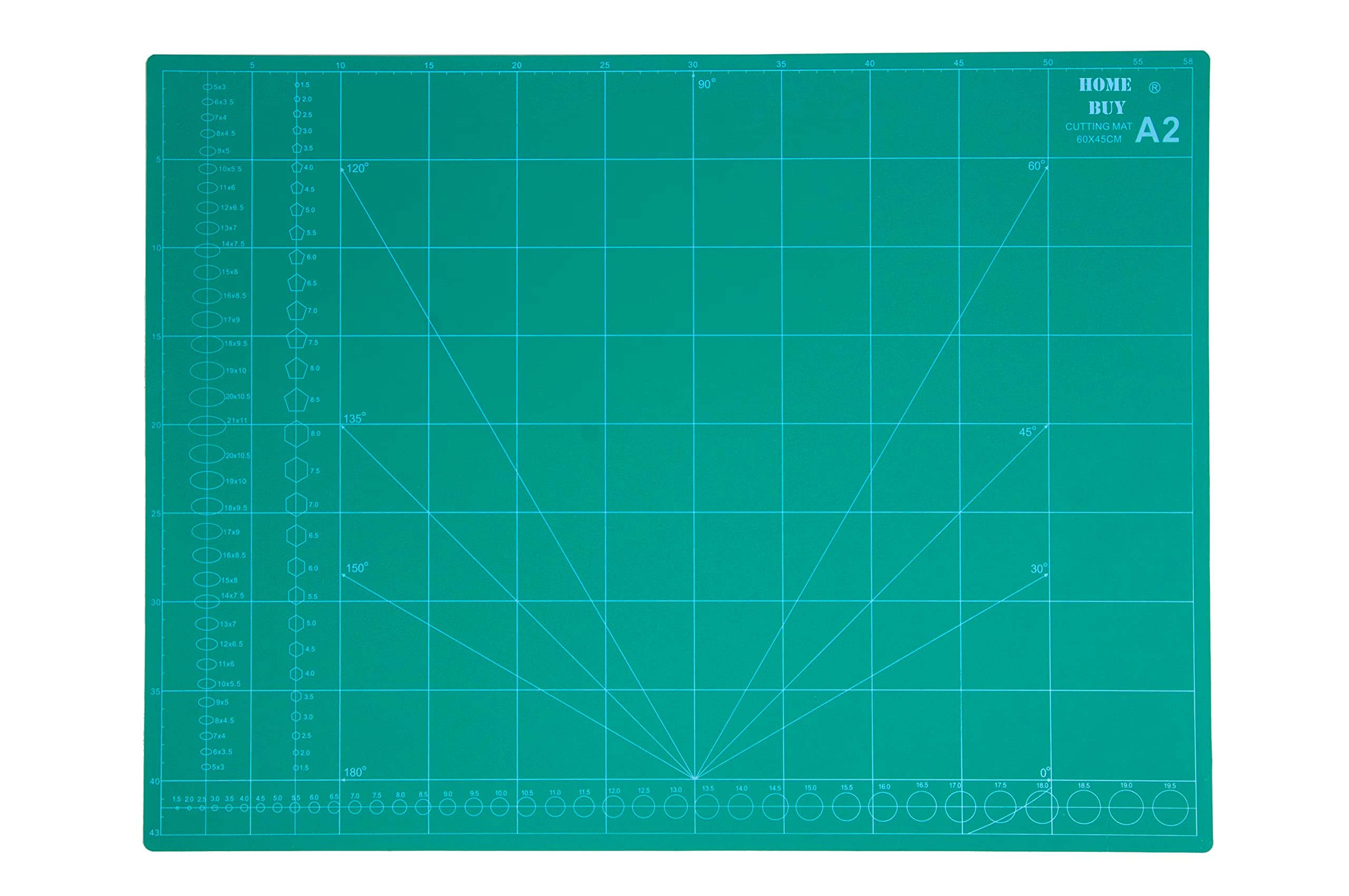 Polyvinyl Chloride Self-Healing, 5 Layered, Double Sided Flexible Cutting Mat, A2 Size (24 X 18 inch)