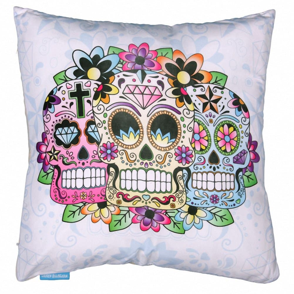 Decorative Day of the Dead Skull Cushion