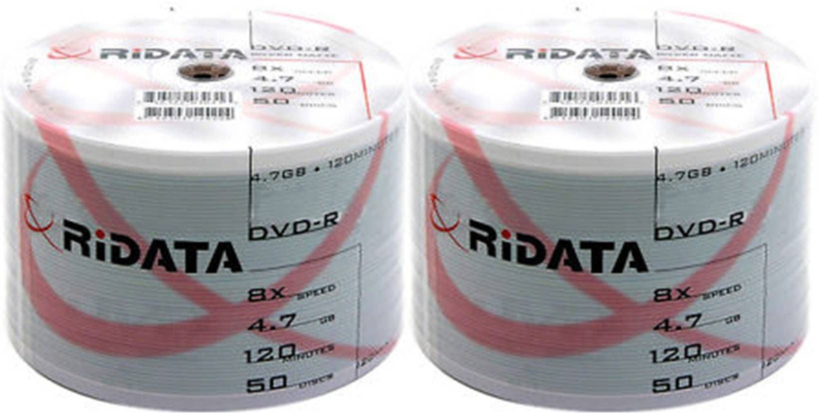 Ridata 50 Ritek 8X DVD-R 4.7GB Shiny Silver