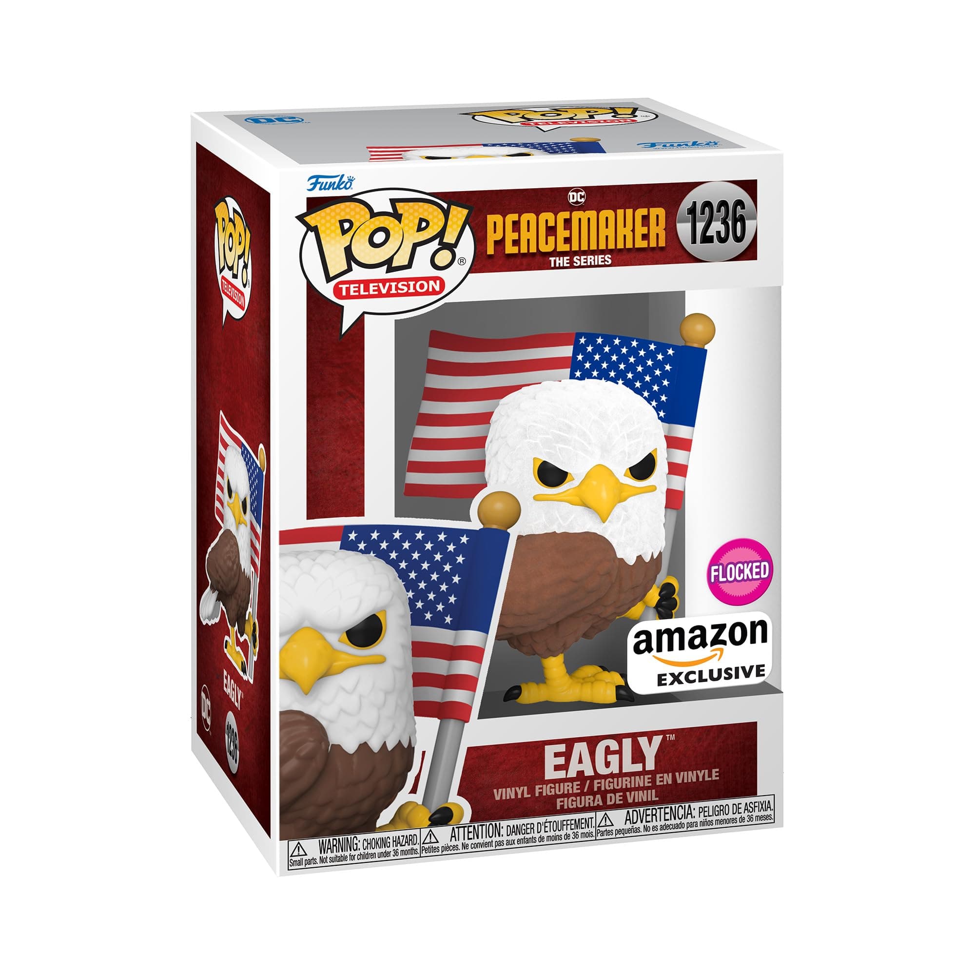 Funko Pop! TV: Peacemaker Eagly - Flocked - Amazon Exclusive - Vinyl Collectible Figure - Gift Idea - Official Merchandise - Toy for Children and Adults - TV Fans - Model Figure for Collectors