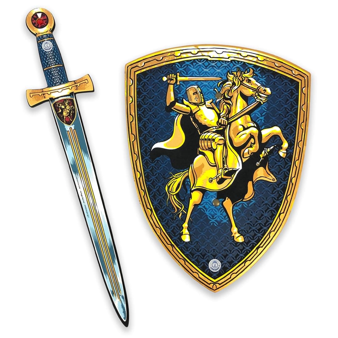 Knight Foam Sword & Shield for Boys – 3-6 Years | Pretend Play Set in Medieval Style for Kids & Toddlers | Safe Toy Weapons & Battle Accessories for Dress Up & Horseback Knight Costumes