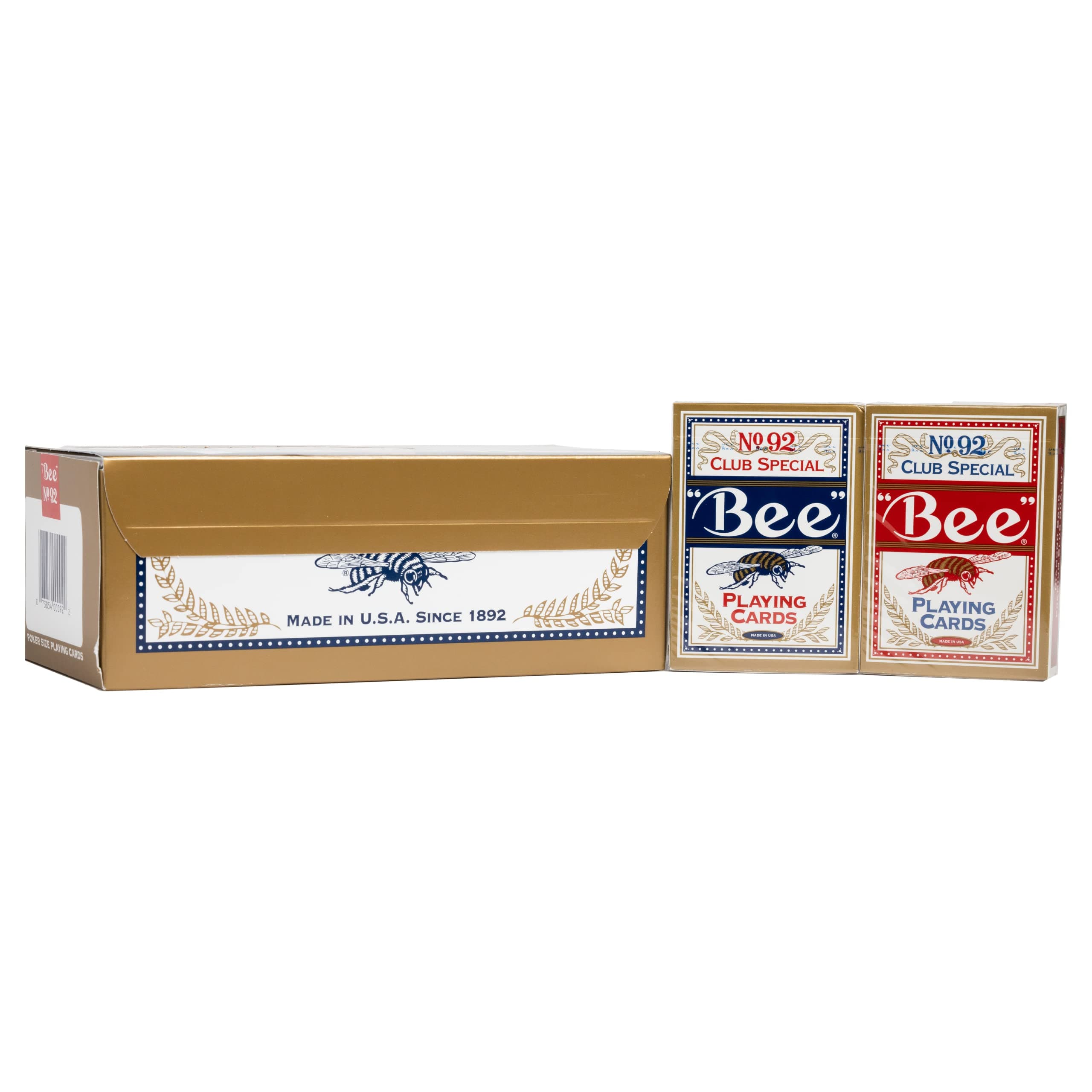 Bee Gold Standard Premium Poker Playing Cards, 12 Pack, Standard Index Casino Quality Card Decks