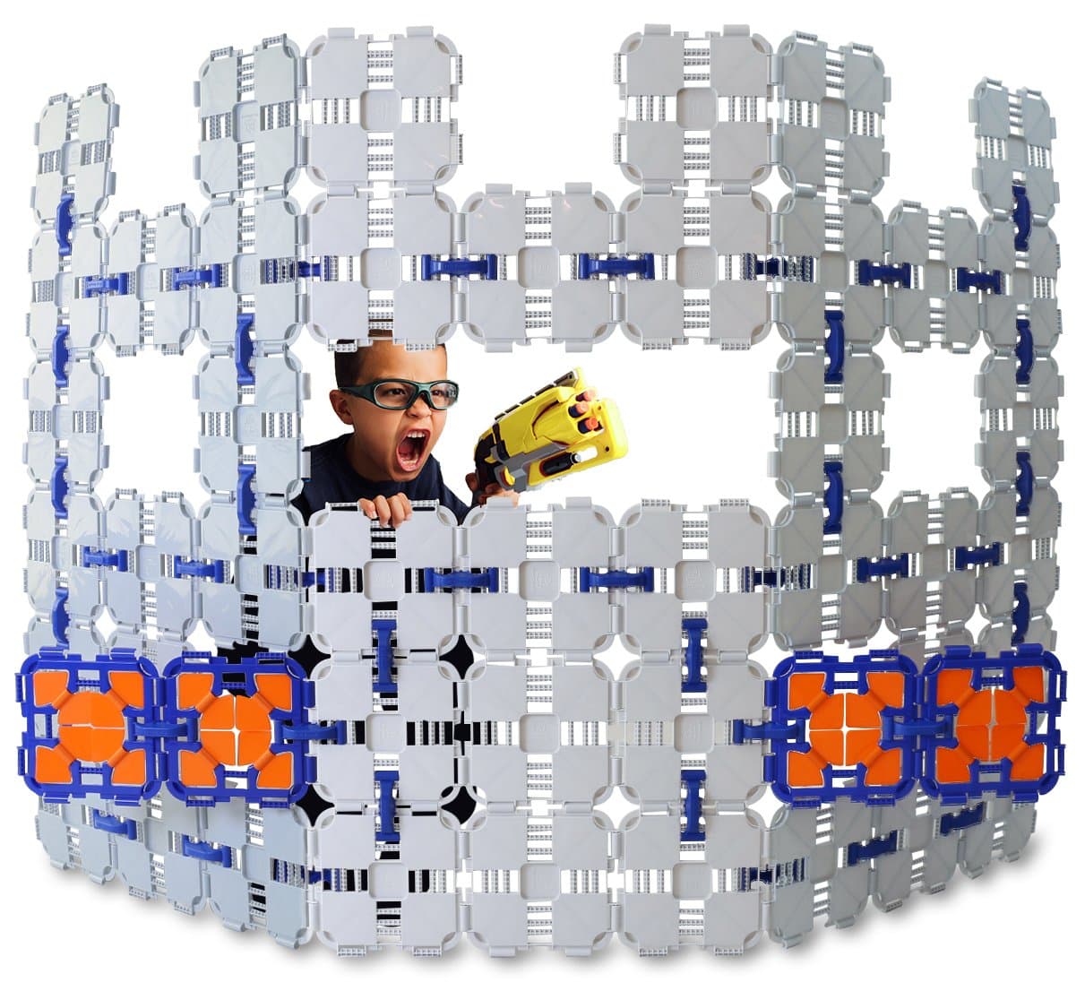 2 Pack - Kids Fort Building Kit - Creative War Playset - Build Bunker & Targets - Durable War Obstacles