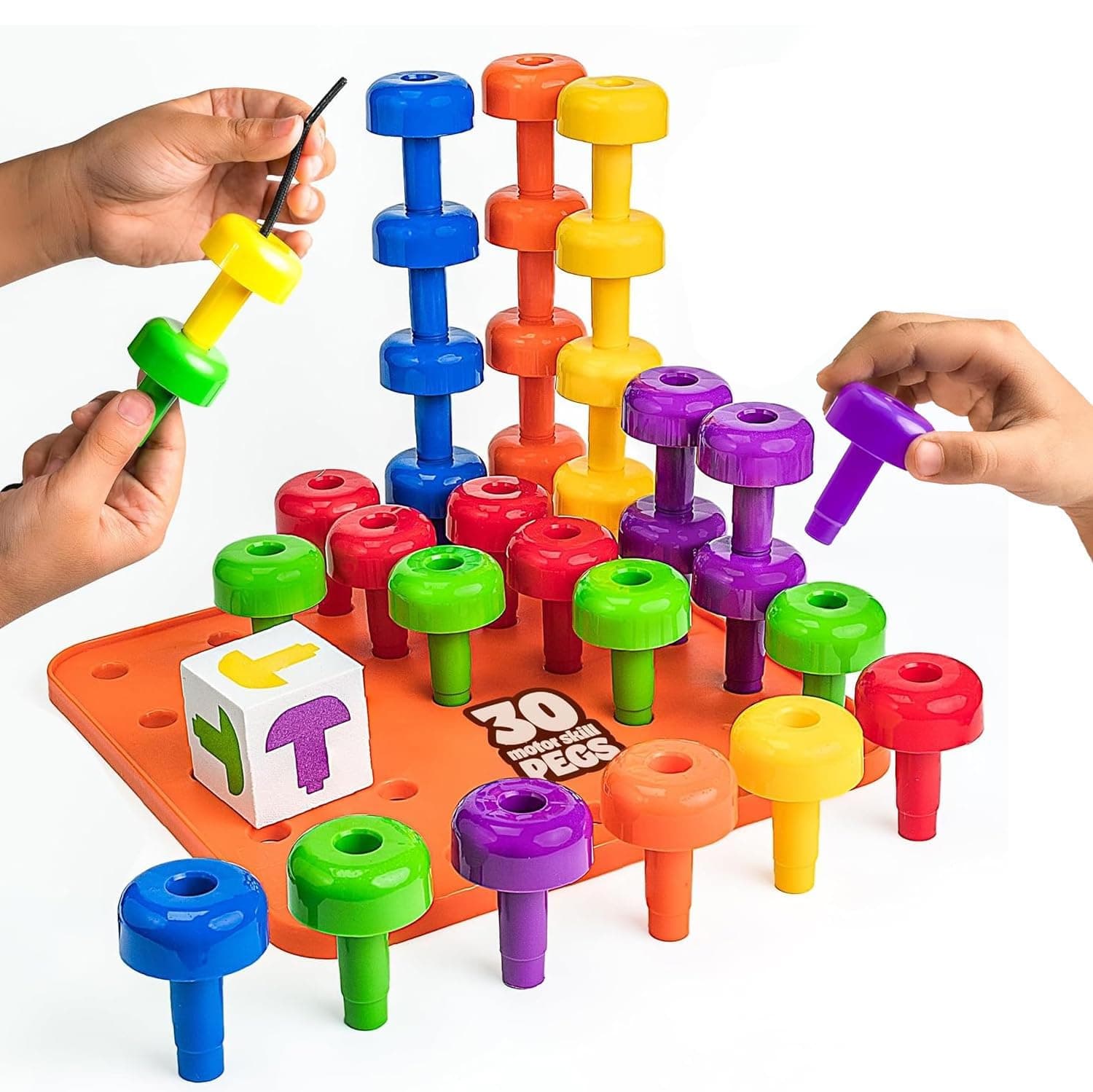 Plastic Peg Board Toddler Toys - Montessori Toys for 2 Year Old Girls & Boys Gifts - Stacking Sensory Toys for Toddlers, Fine Motor Color Matching Pegs for Sorting Counting Learning Toy Ebook