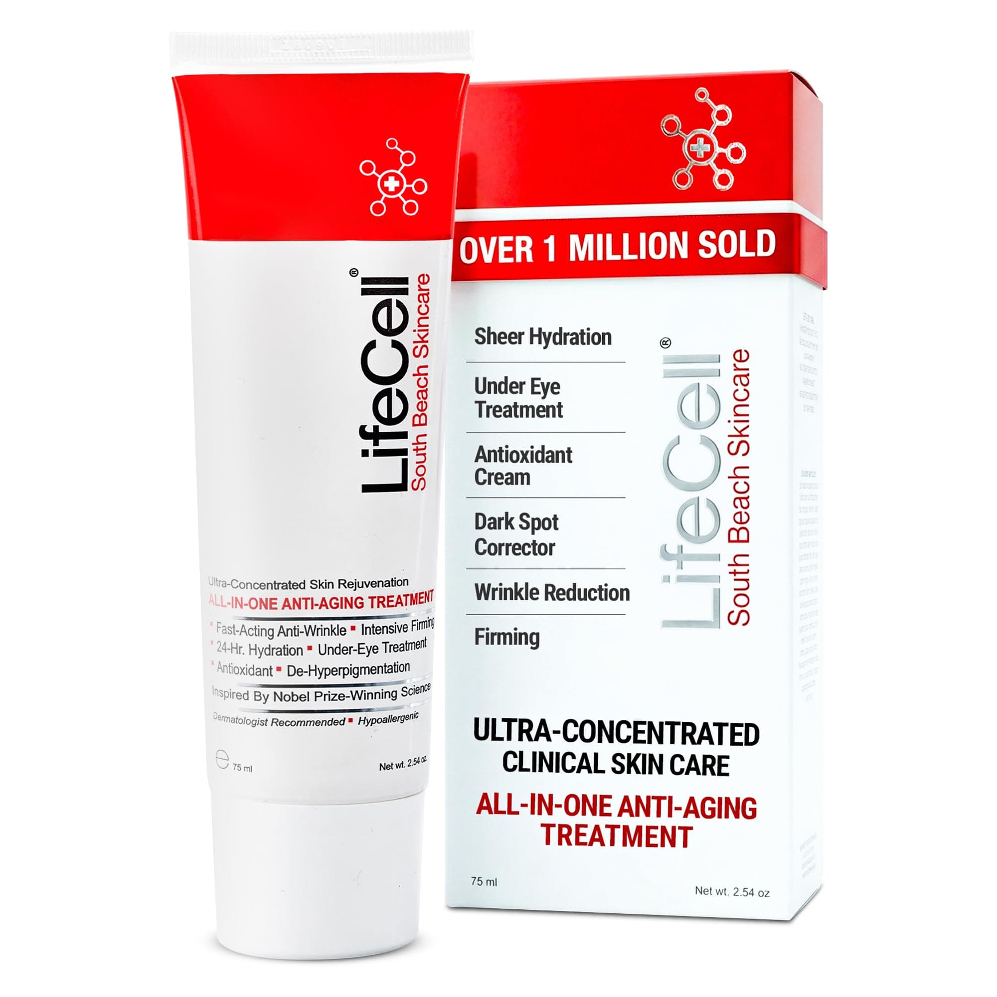 Lifecell (Life Cell) Anti Aging Wrinkle South Beach Skin Care 2.54oz