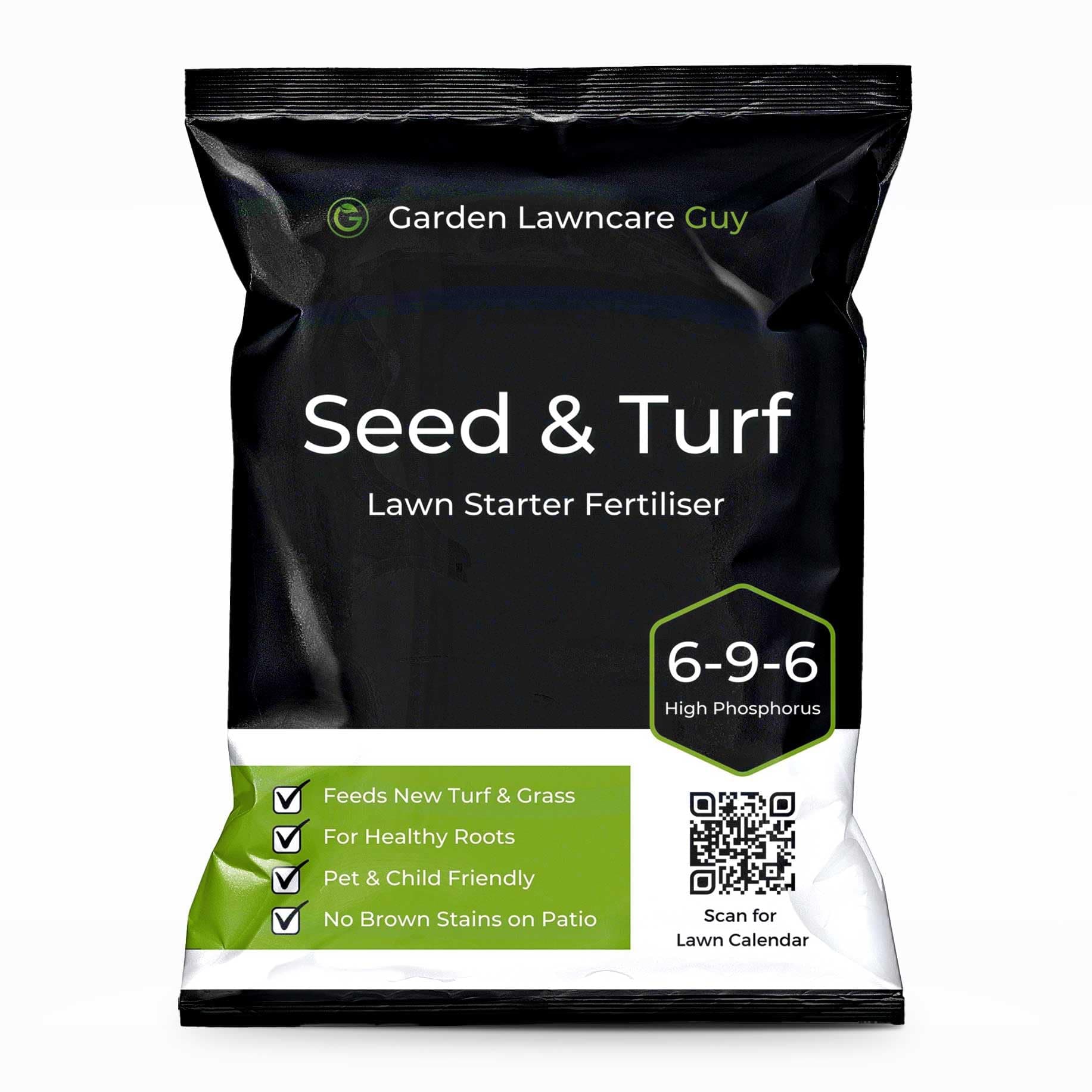 Seed & Turf Feed - Pre Seeding & Pre Turfing Lawn Fertiliser - Child and Pet Friendly - High in Phosphorus for Lawn Establishment - Garden Lawncare Guy