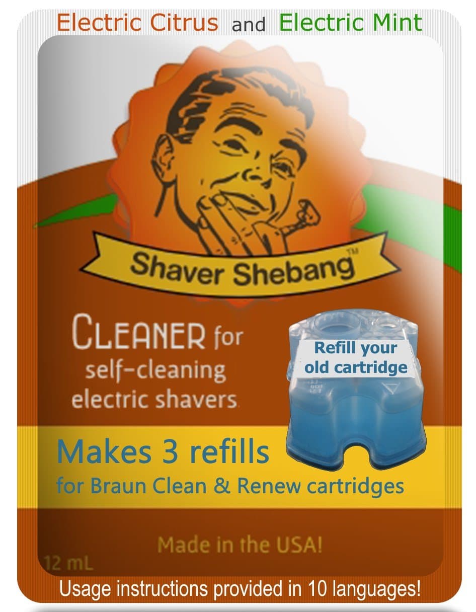 4 SS Citrus&Mint Refills for 12 Braun Clean Renew cartridges