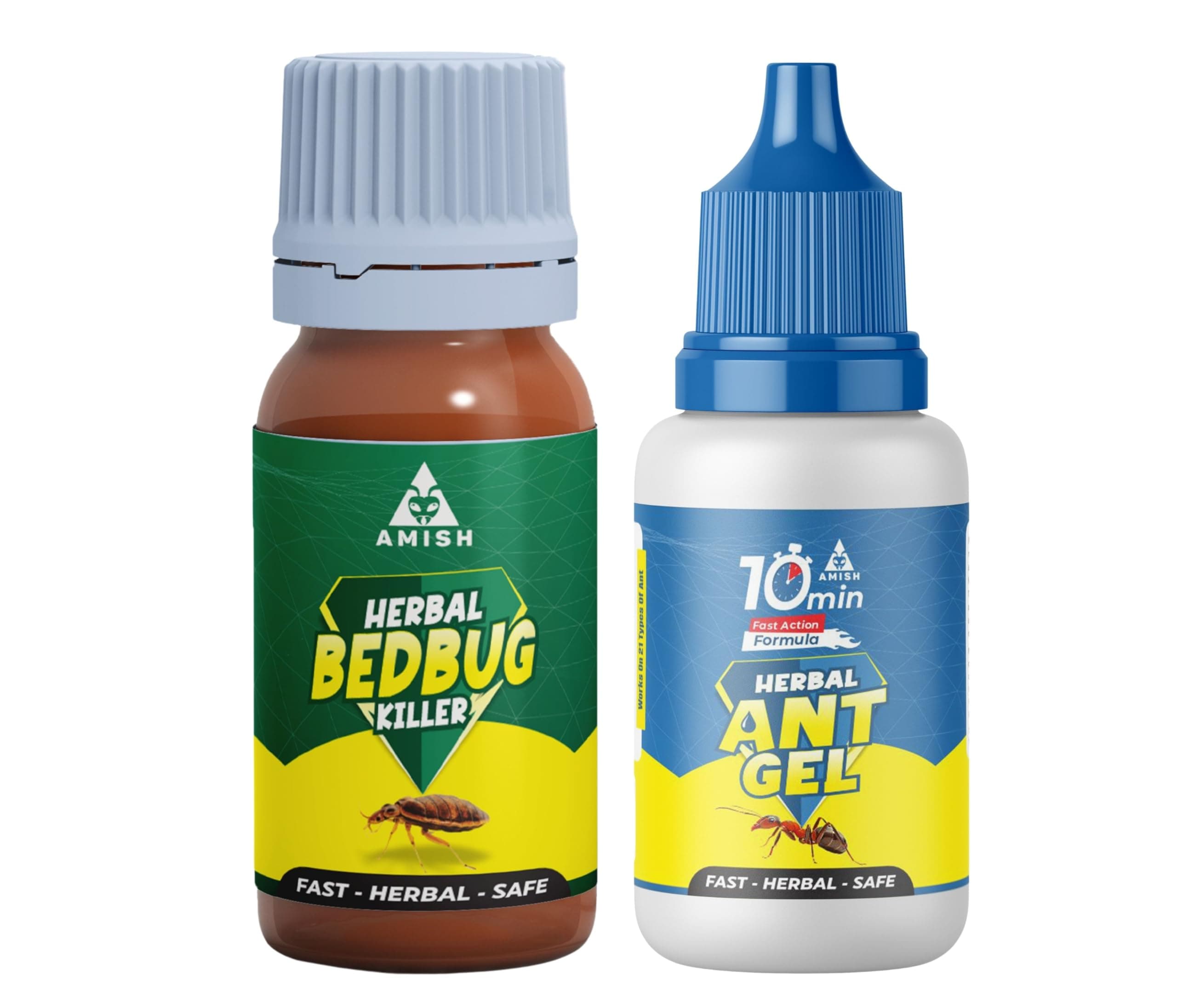 Amish Combo Pack 20g & Amish-B Bed Bug Liquid 30g For Home Kitchen |10Minutes Result Guaranty|Removes Entire Ant, Bed Bug Colony|Powerful 100% Organic No Chemical