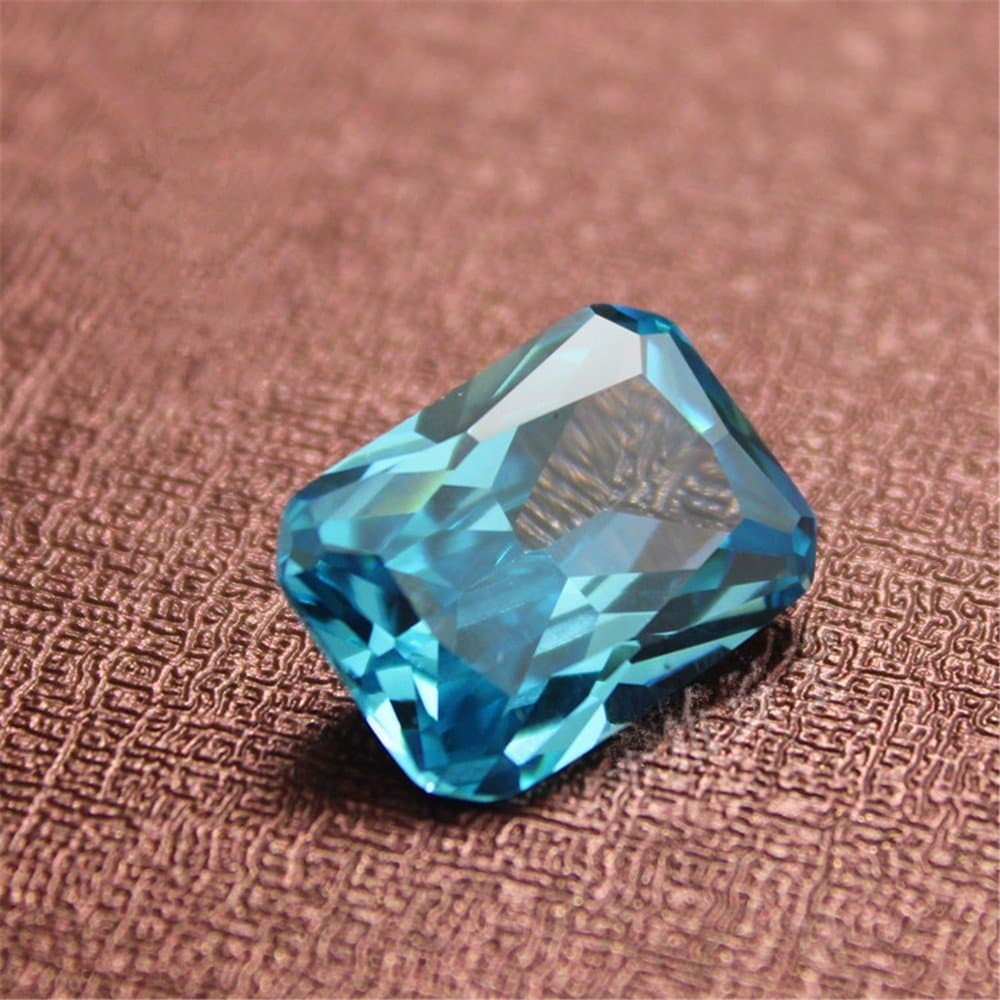 Aquamarine Rectangle Faceted Gemstone Radiant Cut Aquamarine Gem Multiple Sizes to Choose C42A