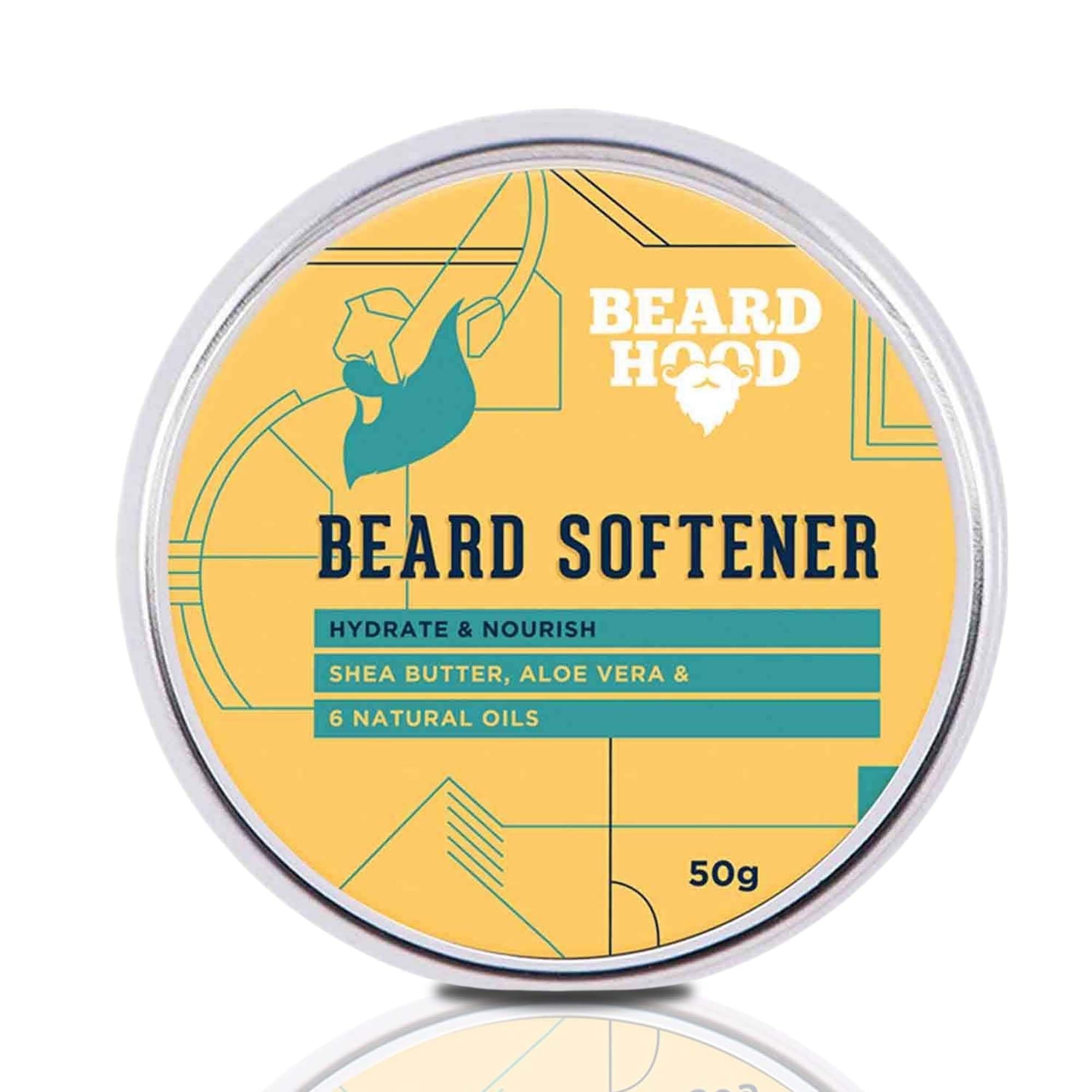 Beardhood Beard Softener For Men - Shea Butter and 6 Natural Oils, 50g