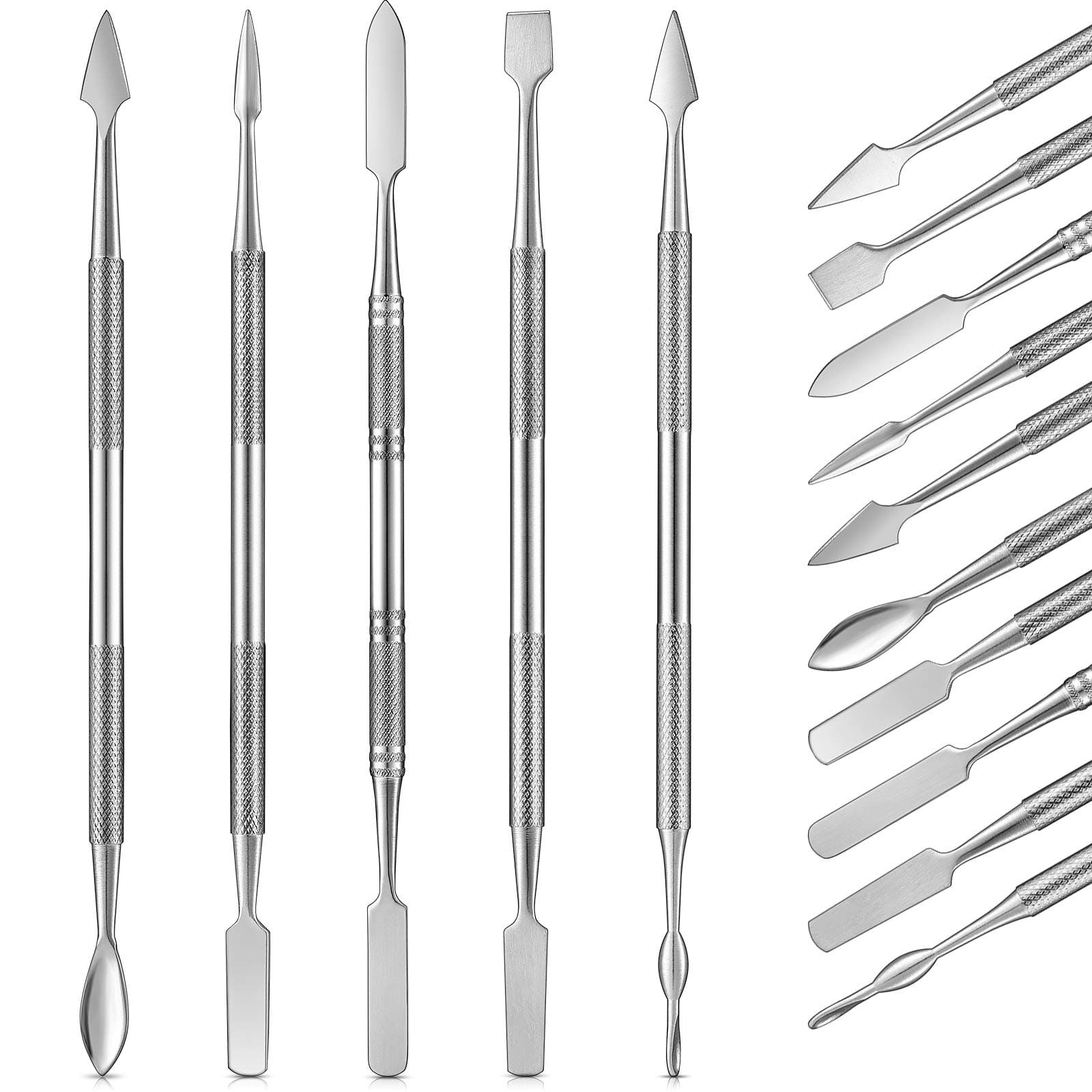 Honoson 5 Pcs Miniature Sculpting Tools Set Mini Stainless Steel Double-Headed Tool for Model and Convert Plastic, Resin and Metal Tabletop War Game Miniatures Models