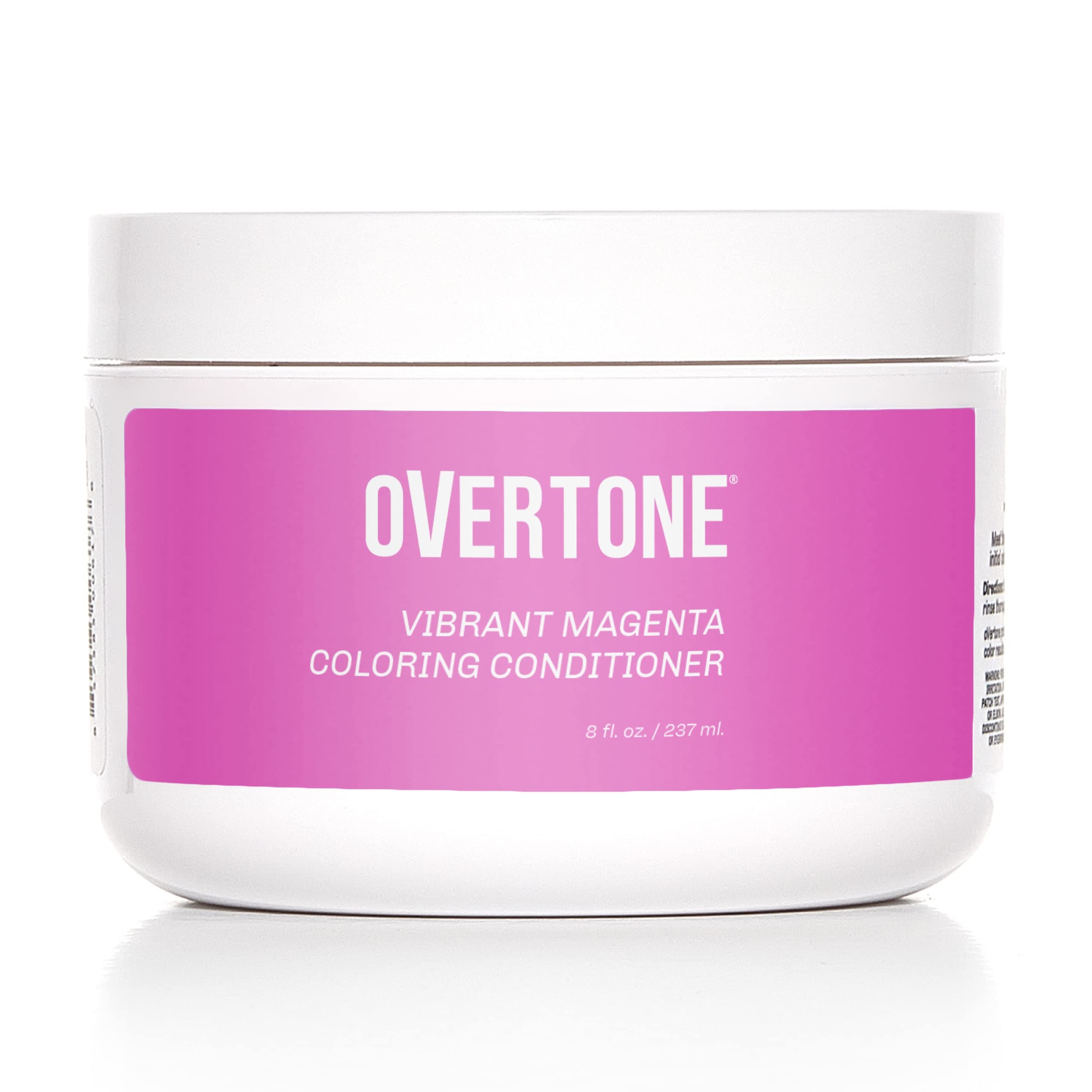 Overtone Haircare Color Depositing Conditioner - 8 oz Semi-permanent Hair Color Conditioner With Shea Butter & Coconut Oil - Vibrant Magenta Temporary Cruelty-Free Hair Color (Vibrant Magenta)