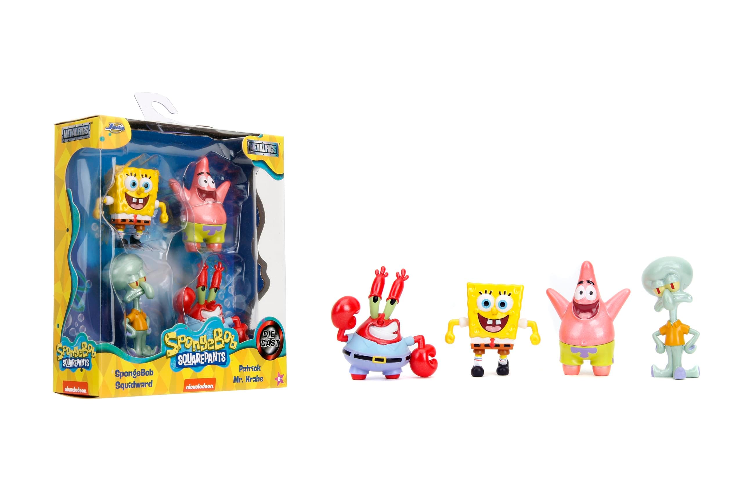 Jada Spongebob Squarepants 2.5 Inch Diecast Figures for Kids and Adults (Pack of 4)