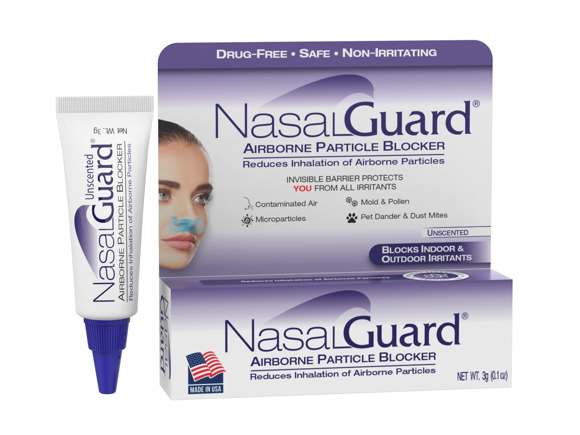 Cold&Flu Gel Year-Round Solution for Blocking Allergens and Cold Flu Symptoms (Unscented) - Drug-Free and Proven Safe - Over 150 Applications Per Tube