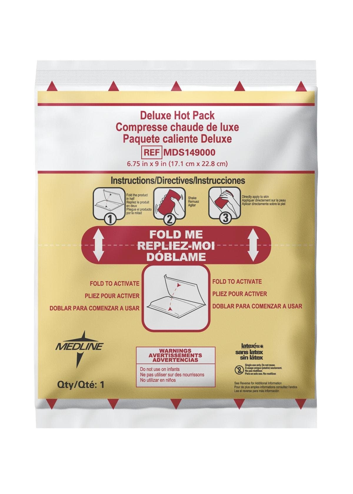 MedlineAccu-Therm Deluxe Instant Hot Pack, Single Use, 6" x 8" (Pack of 24)