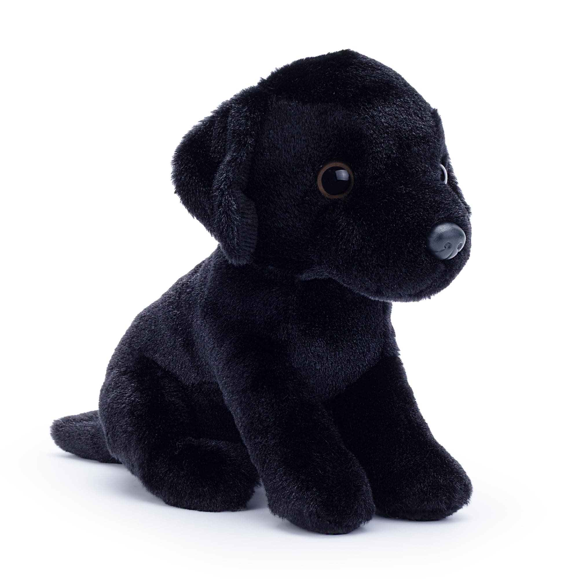 Palm Pups Black Labrador Dog Plush Toy (15cm) - Black Lab - Soft, Cuddly, 100% Recycled - Faithful Canine Companion