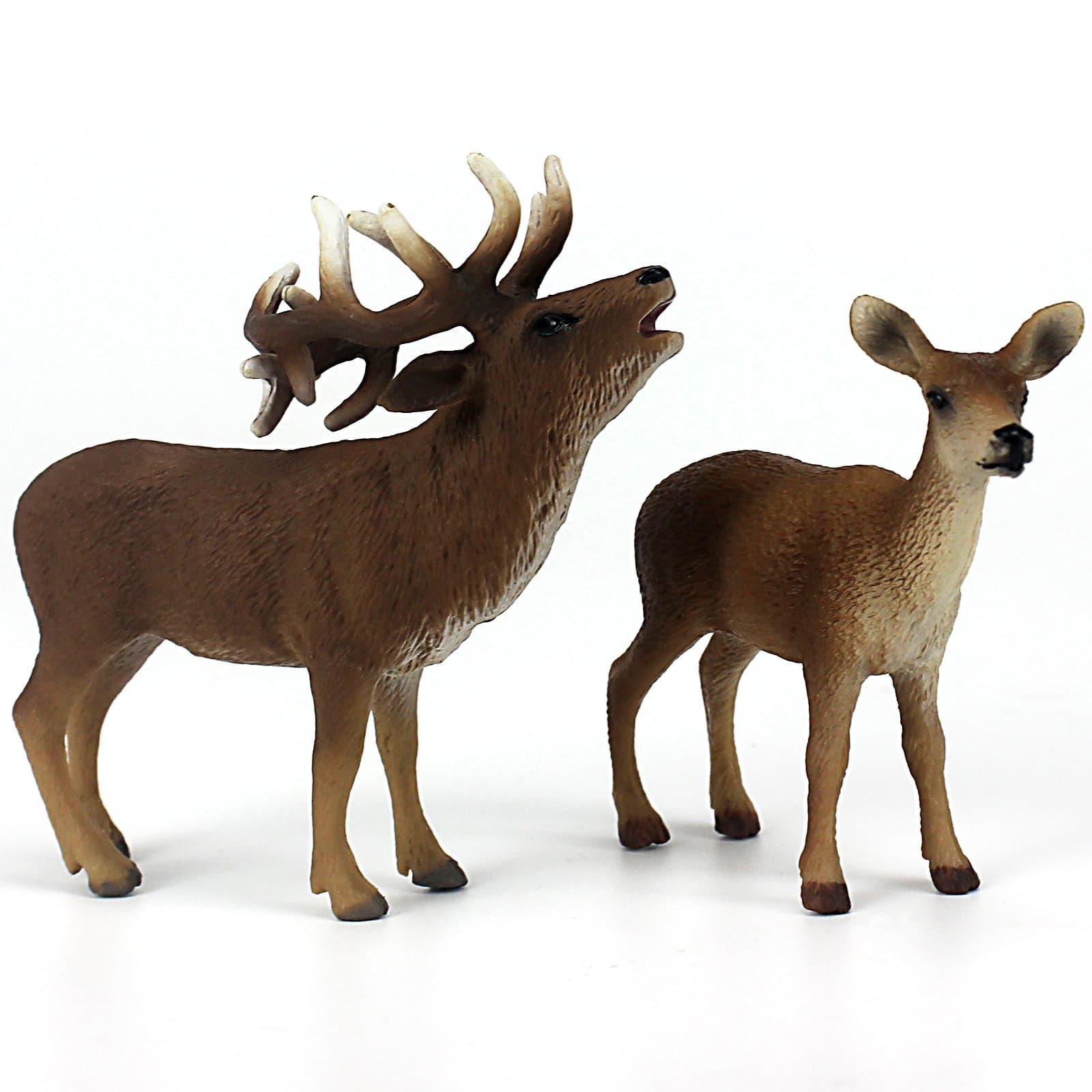 FUNSHOWCASE African Jungle Animals Toy Red Deer Figure Realistic Plastic Figurine Playset Lot 2-Piece