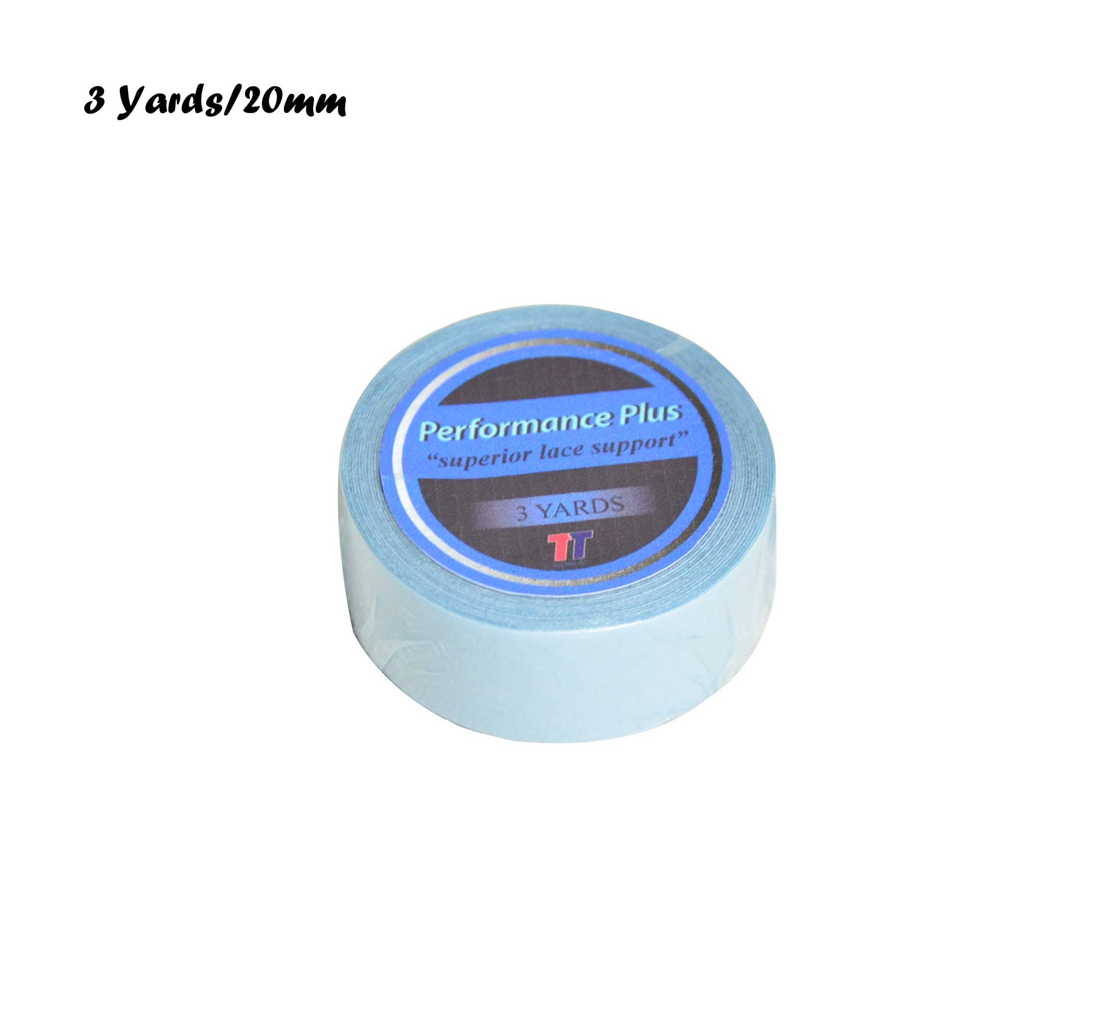 LLWear 3 Yards Lace Frontal Support Tape Roll (20mm) Double Sided Blue Liner Hair Pieces Replacement Tape for Toupees and Wigs, Hair Extensions