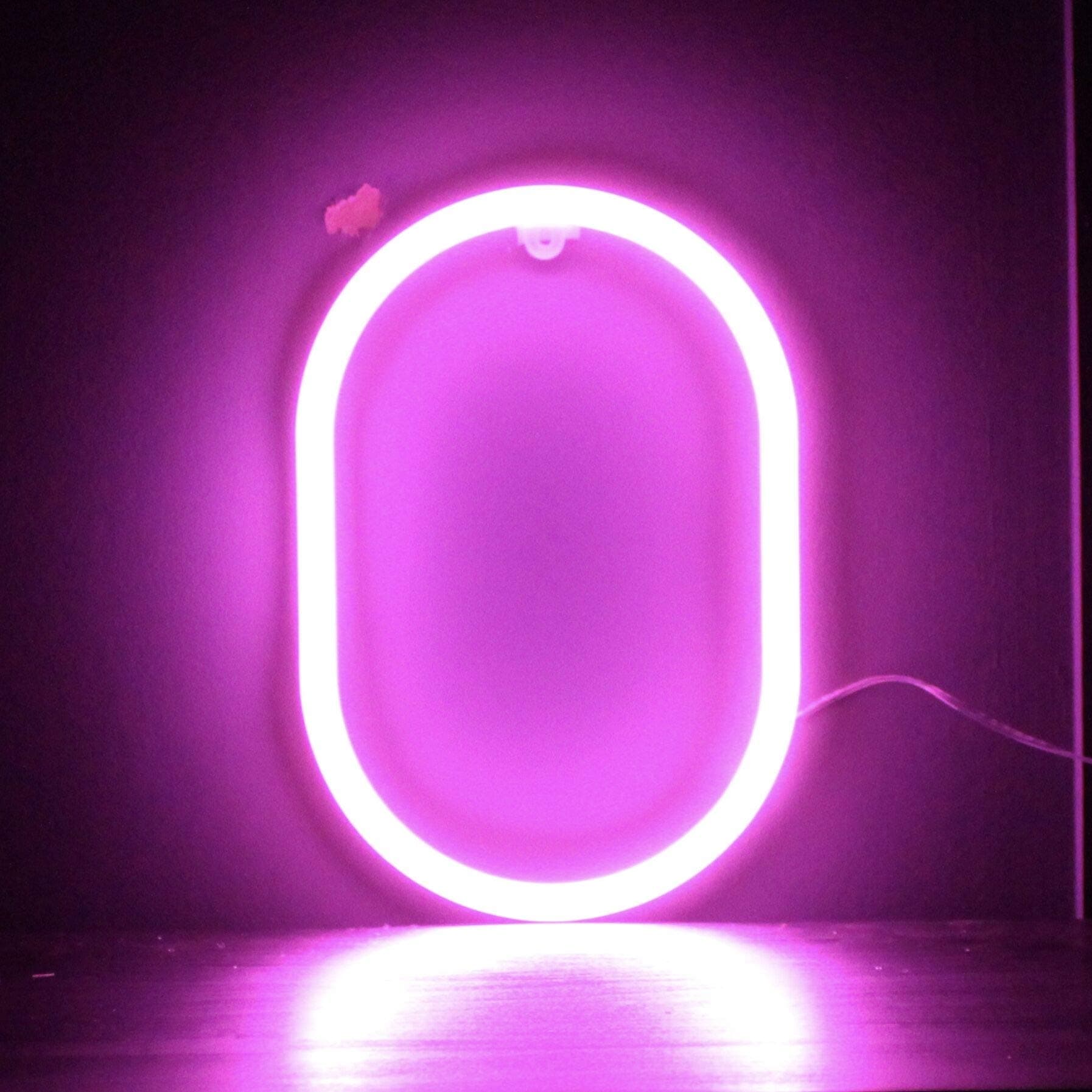 Pink Neon Alphabet Light by Smiling Faces - Create A Personalised Neon Sign - Alphabet LED Letter Lights for Room Decor, Parties, Weddings & Festivals - Letter O