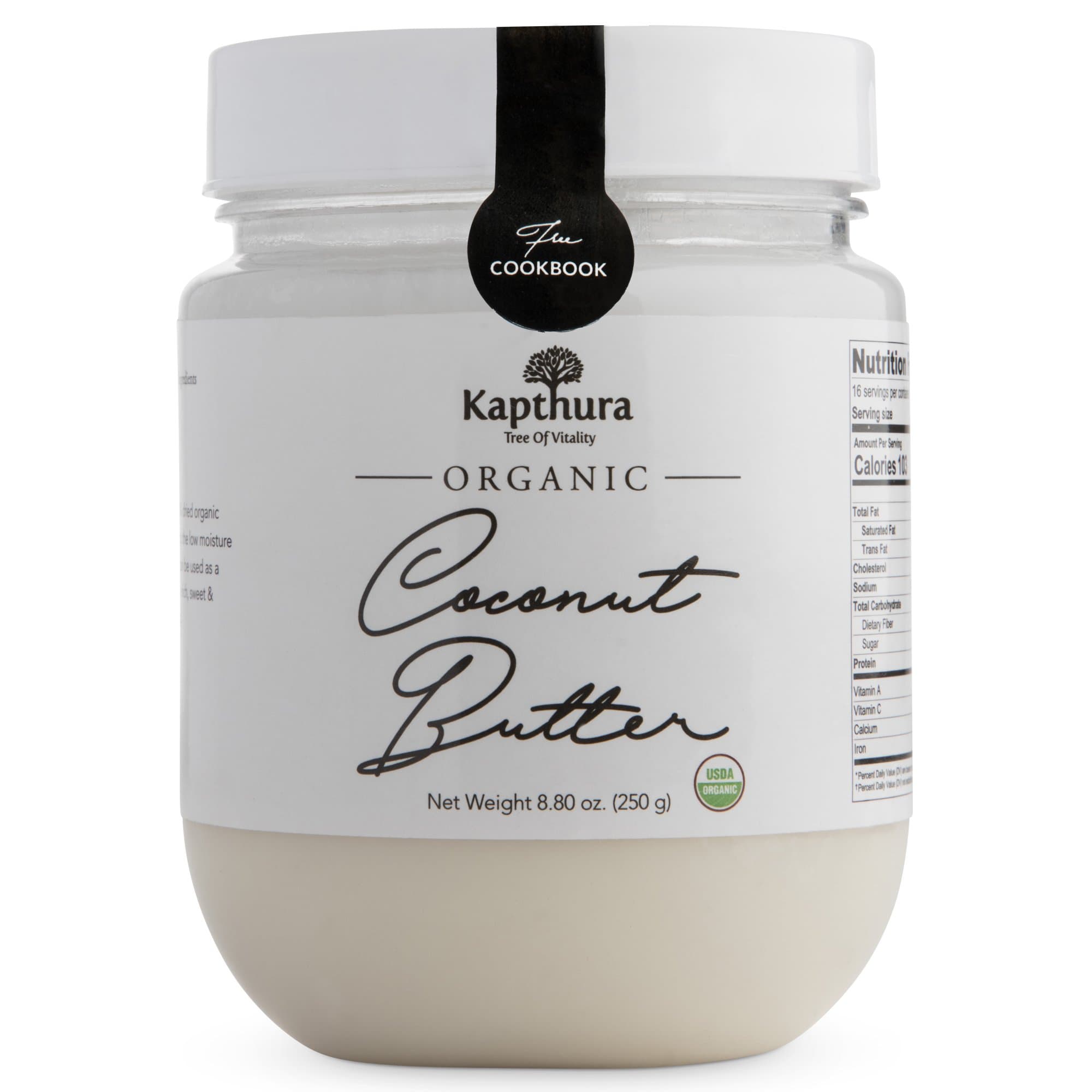 100% Organic, Raw Coconut Butter For Cooking, Baking and Smoothies - Creamy, Tasty Spread by Kapthura - MCT Butters with Coconuts - No Preservatives, Artificial Ingredients, or GMOs - Vegan, 8.5 oz