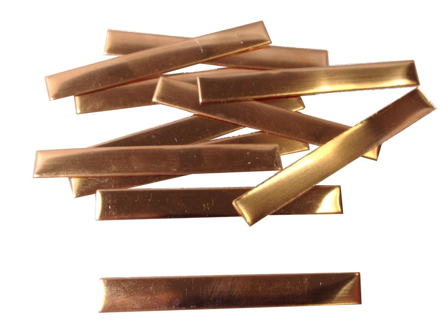 RMP Stamping Blanks, 1/4 Inch x 2 Inch Rectangle, 16 Oz. Copper 0.021 Inch (24 Ga.) - 20 Pack