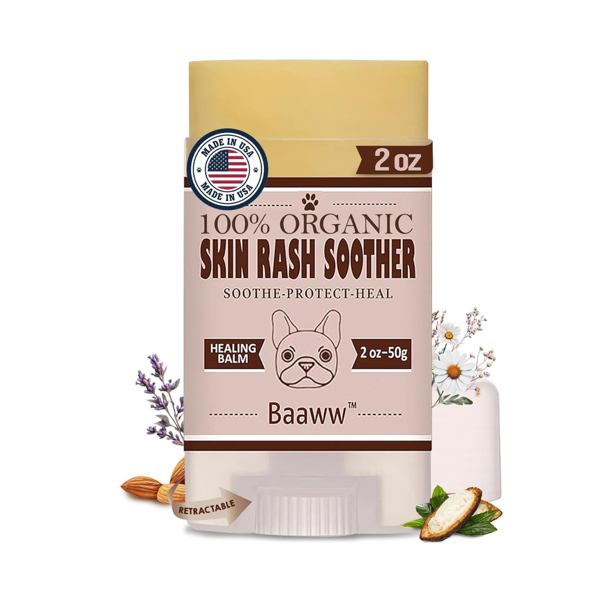 Dog Irritated Skin Relief - Hot Spot Soother Skin Treatment Moisturizer, Anti-Itch & Allergy Dog Lotion, All-Natural Rash Cream for Canines - Soothing Relief for Dry & Itchy Coat - Balm 2 oz