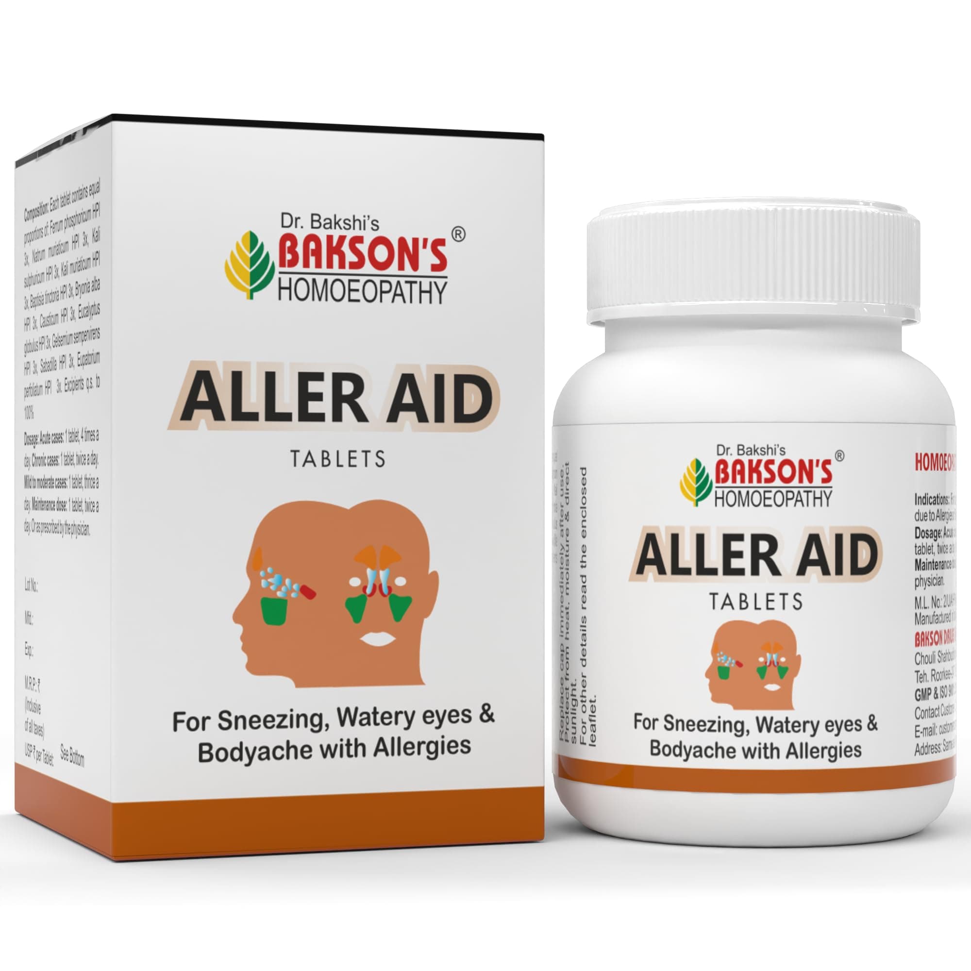 ALLER AID TABLETS | For Sneezing and Watery Eyes | 75 Tablets