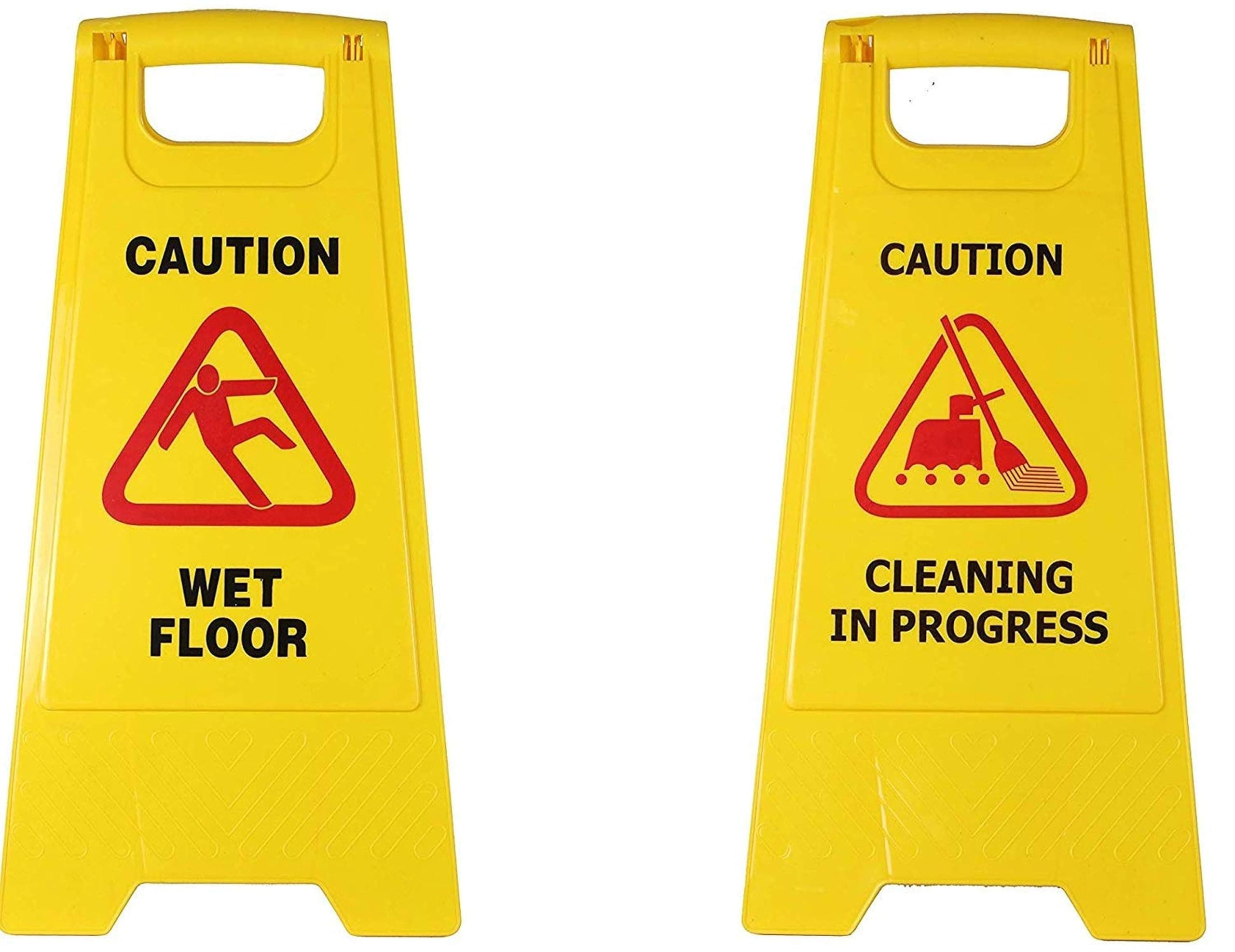 Caution Standing Board (Combo Of 2 Pcs Sign Board,Wet Floor And Cleaning in Progress Sign Board) WITH CHECK DUSTER CLOTH FREE