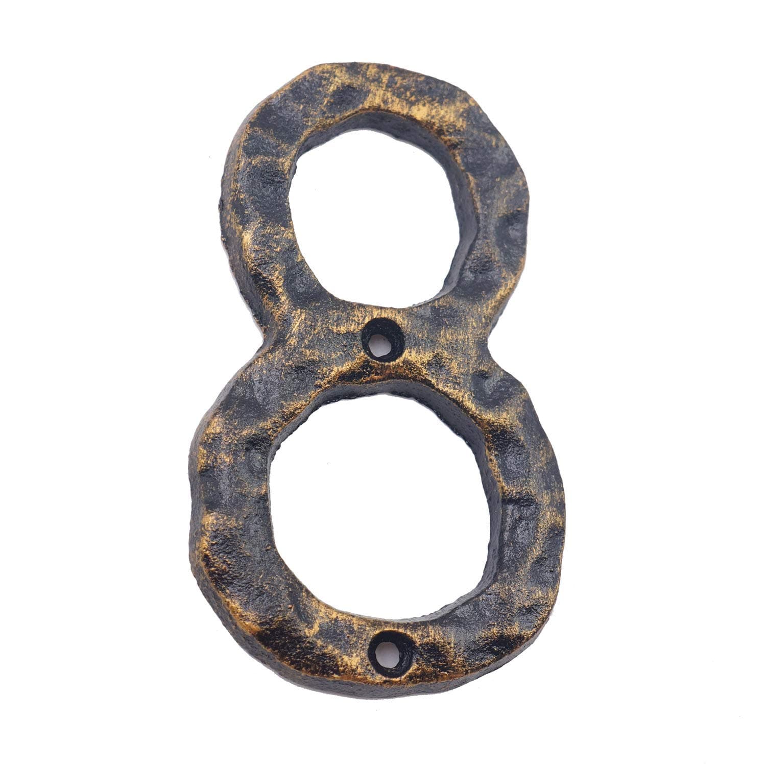 5.5" ( # 0 - # 9) Antique Cronze Finish Cast Iron House Address Number Metal Business Phone Numbers (# 8)