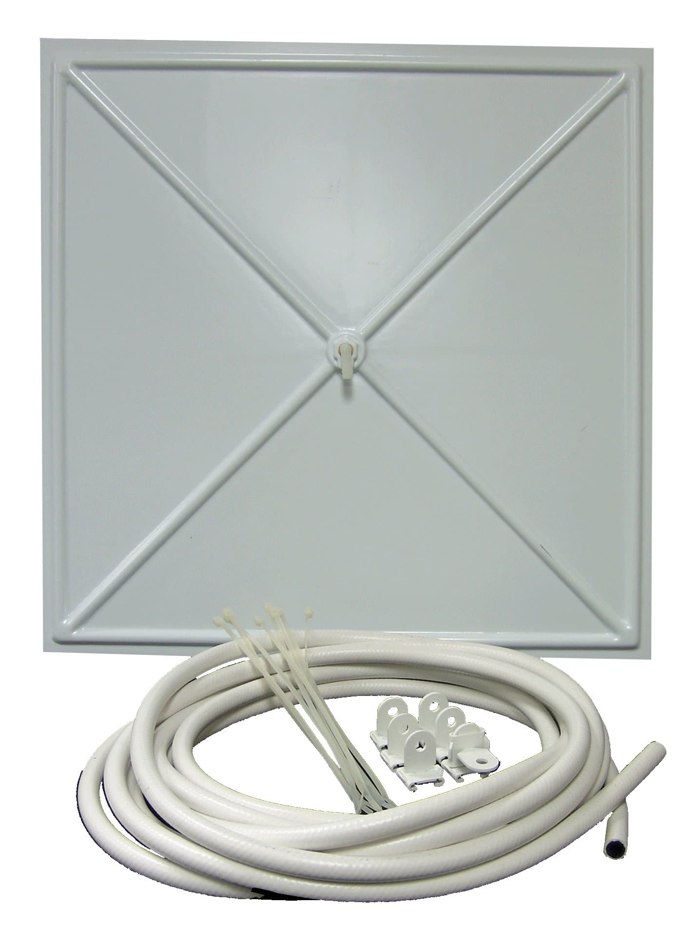 InBrella 100 White Polystyrene Plastic Ceiling Tile Leak Diverter, 2' x 2'