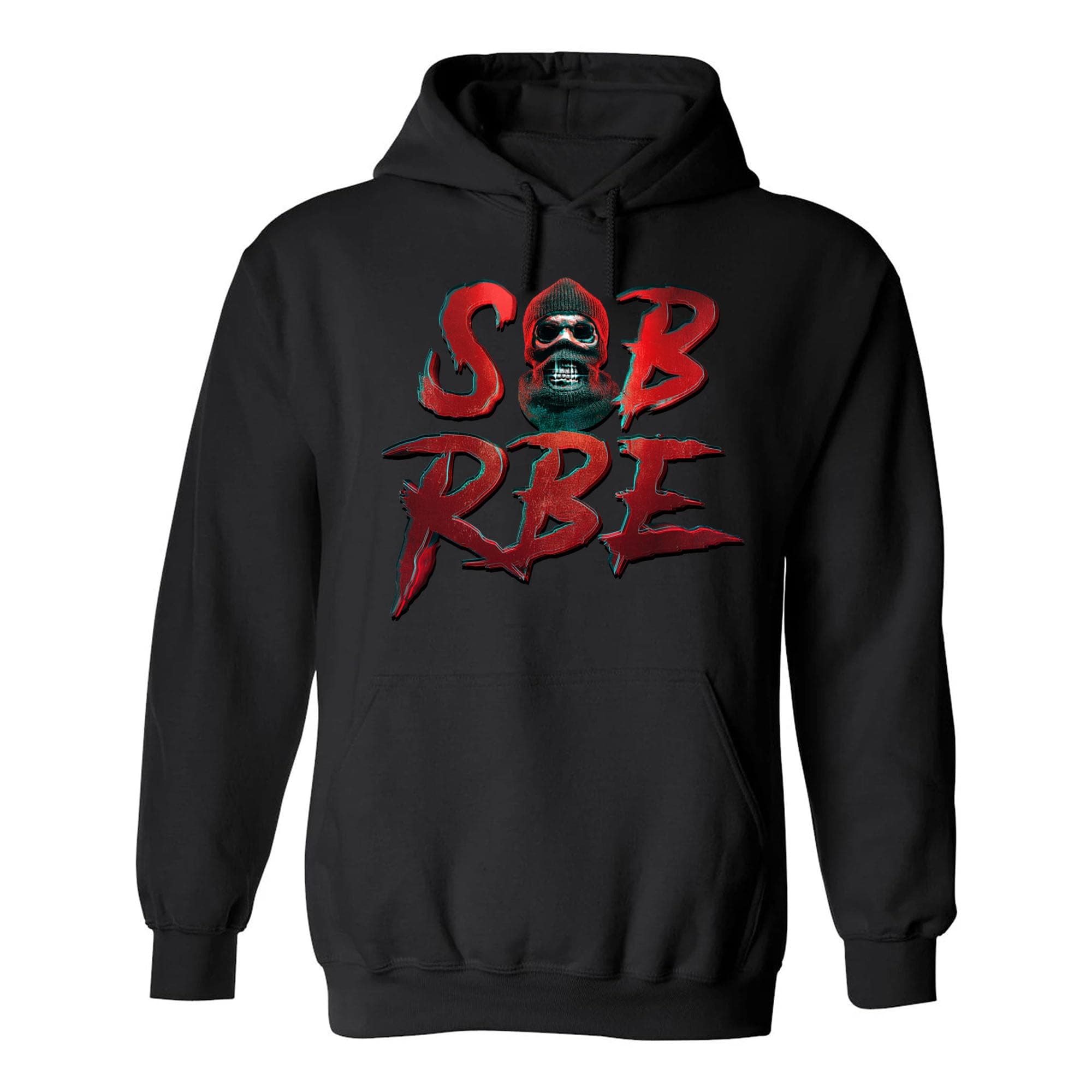 Sob x Rbe Hoodie Merch Ski Mask Red & Black Hoodie Unisex Black Tee